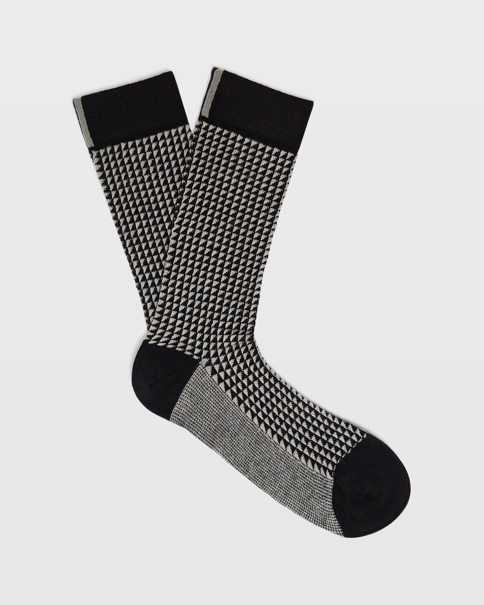 CLUB MONACO - CM Pattern Dress Socks - Black