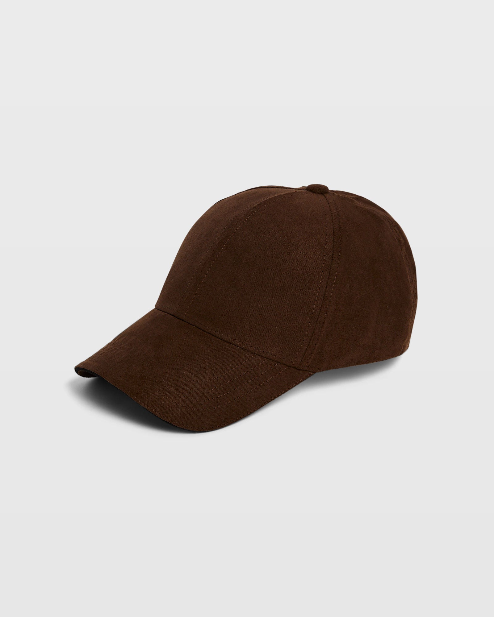 CLUB MONACO - Faux Suede Baseball Cap - Dark Brown