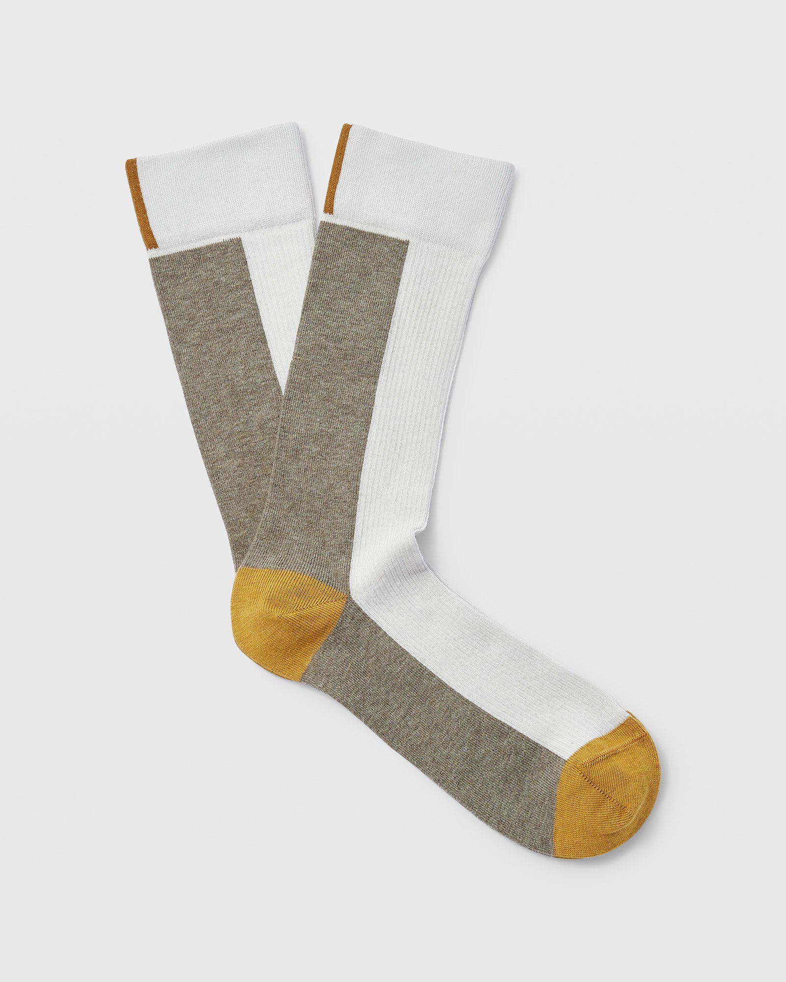 CLUB MONACO - Chaussettes à contraste de couleurs - Blanc