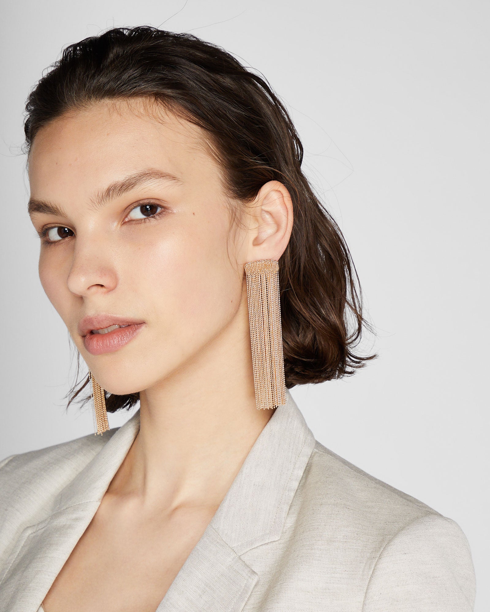CLUB MONACO - Boucles d'oreilles chute d'eau - Or
