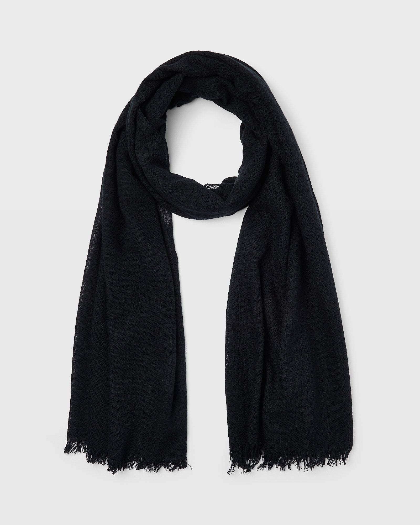 CLUB MONACO - Senella Wool-Cashmere Scarf - Black