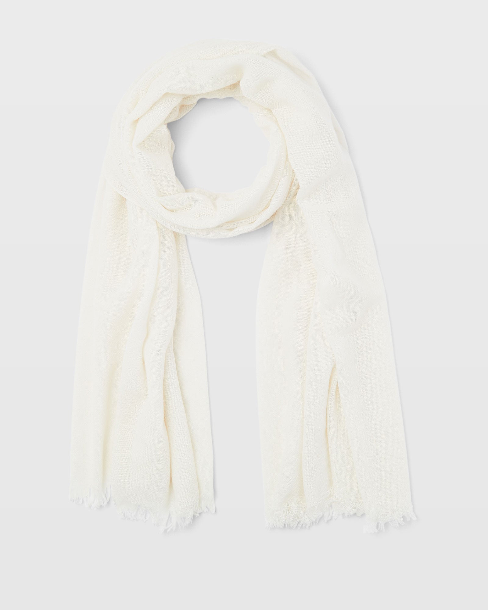 CLUB MONACO - Senella Wool-Cashmere Scarf - Blanc De Blanc