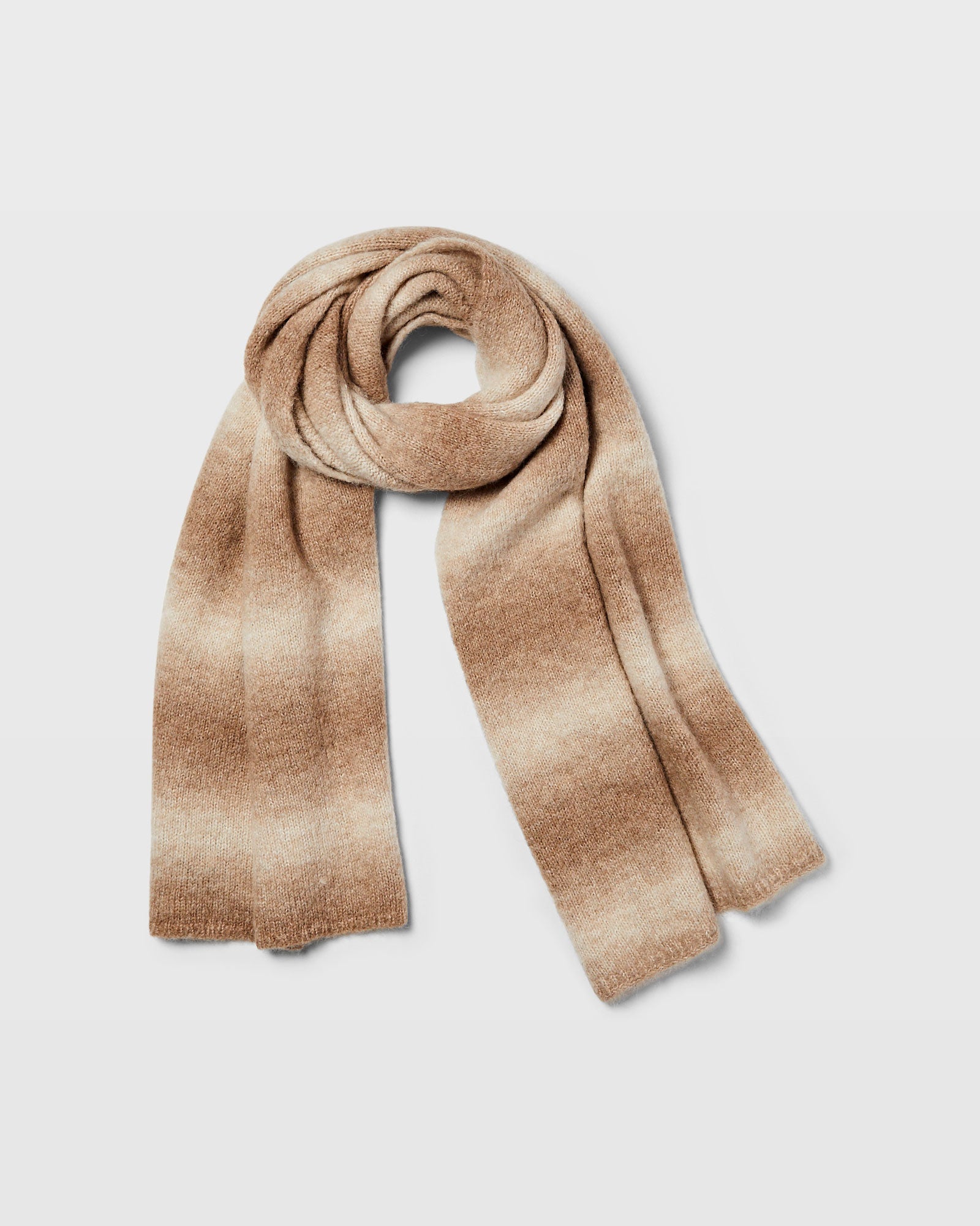 CLUB MONACO - Ombré Rib Scarf - Neutral