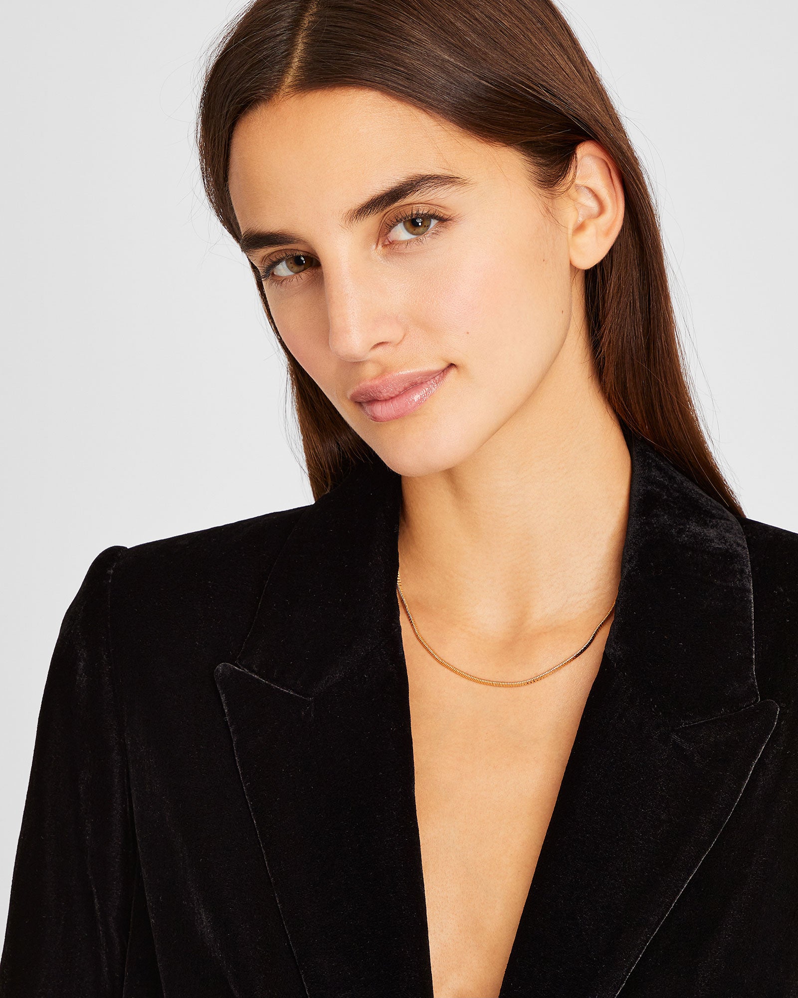 CLUB MONACO - Serefina Slim Snake Chain Necklace - Or