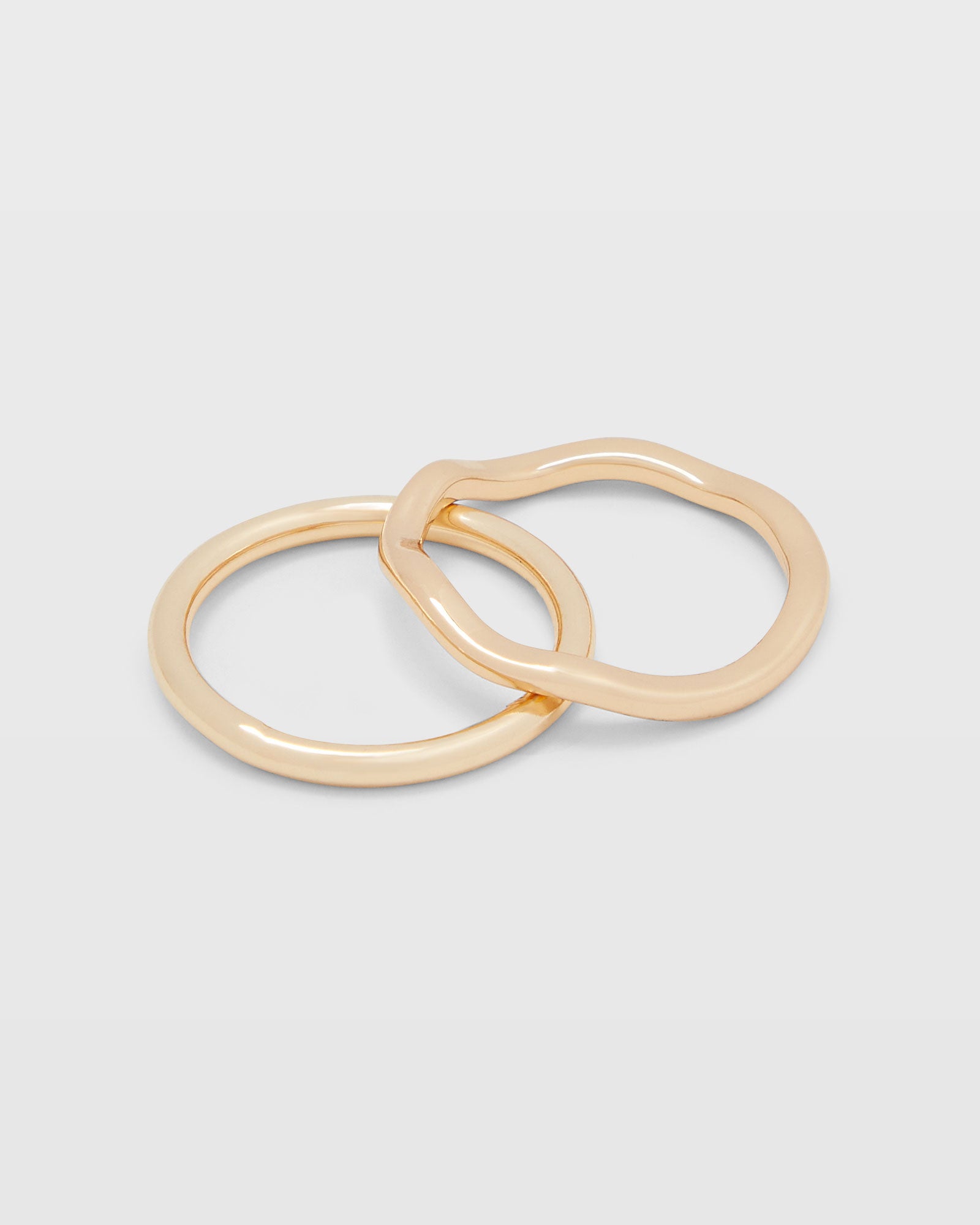 CLUB MONACO - Wavy Ring Set - Gold
