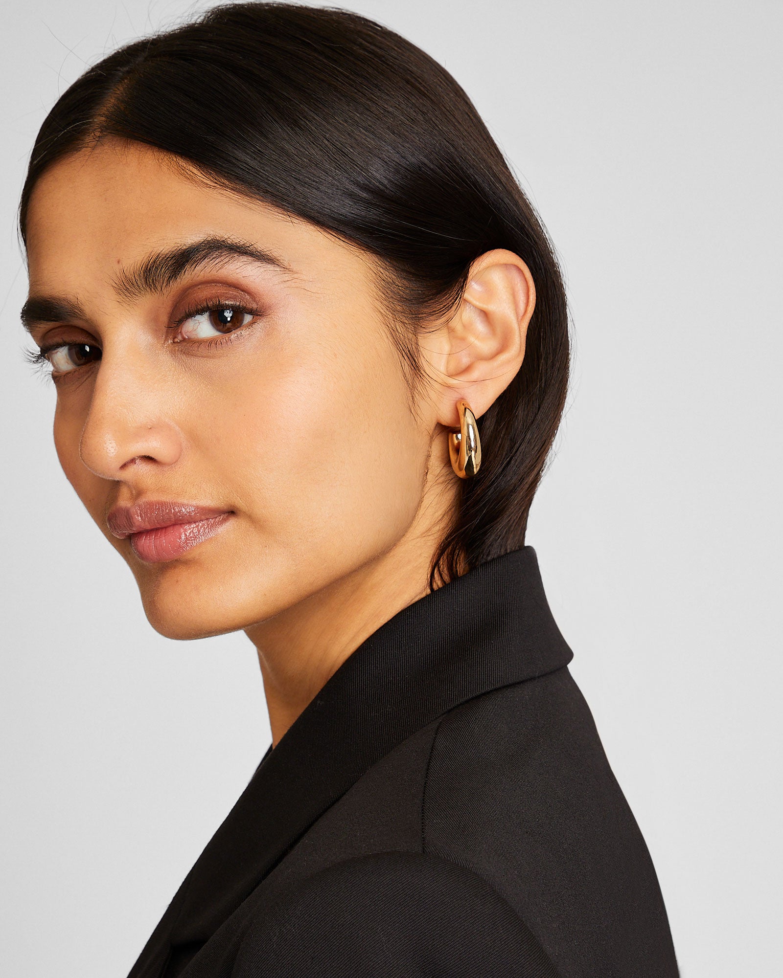 CLUB MONACO - Créoles massives ouvertes - Or