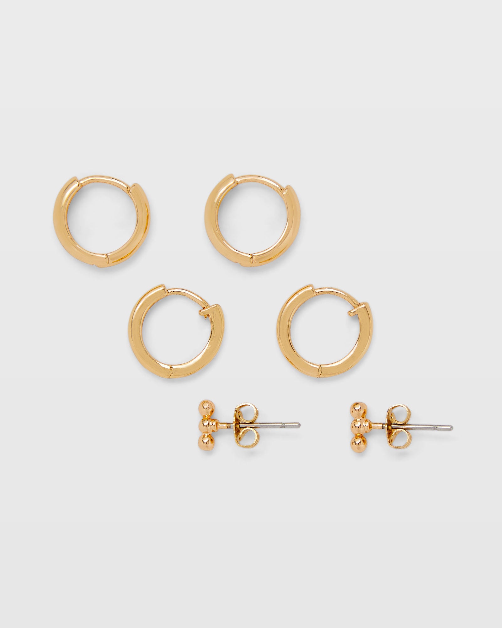 CLUB MONACO - Huggie Hoop Earring Set - Gold