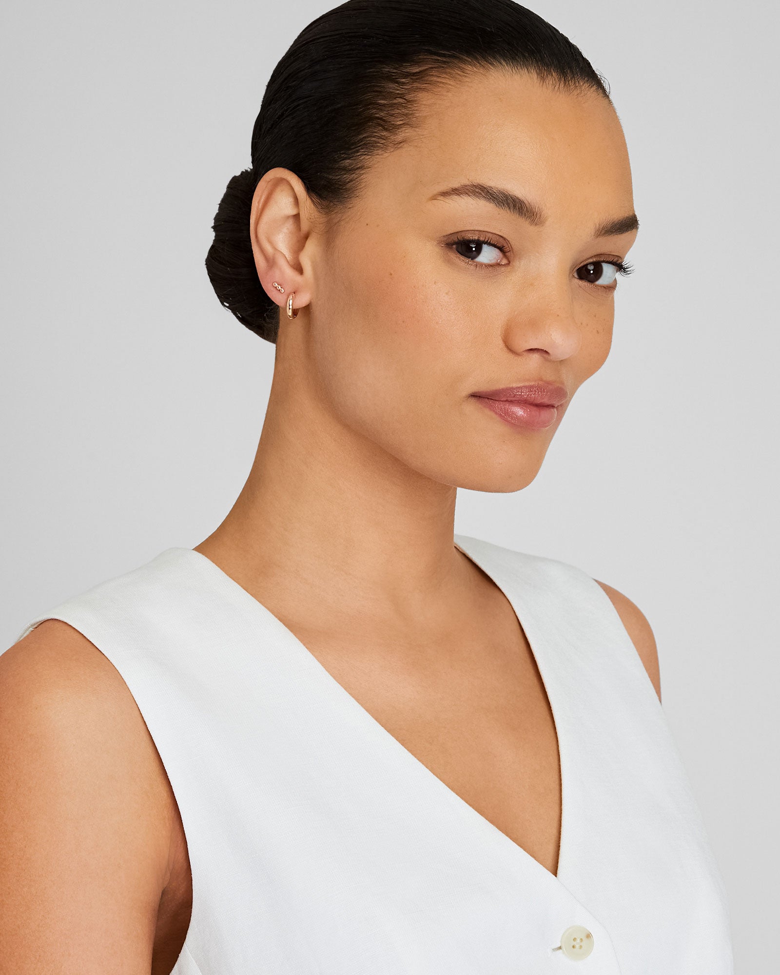 CLUB MONACO - Huggie Hoop Earring Set - Gold