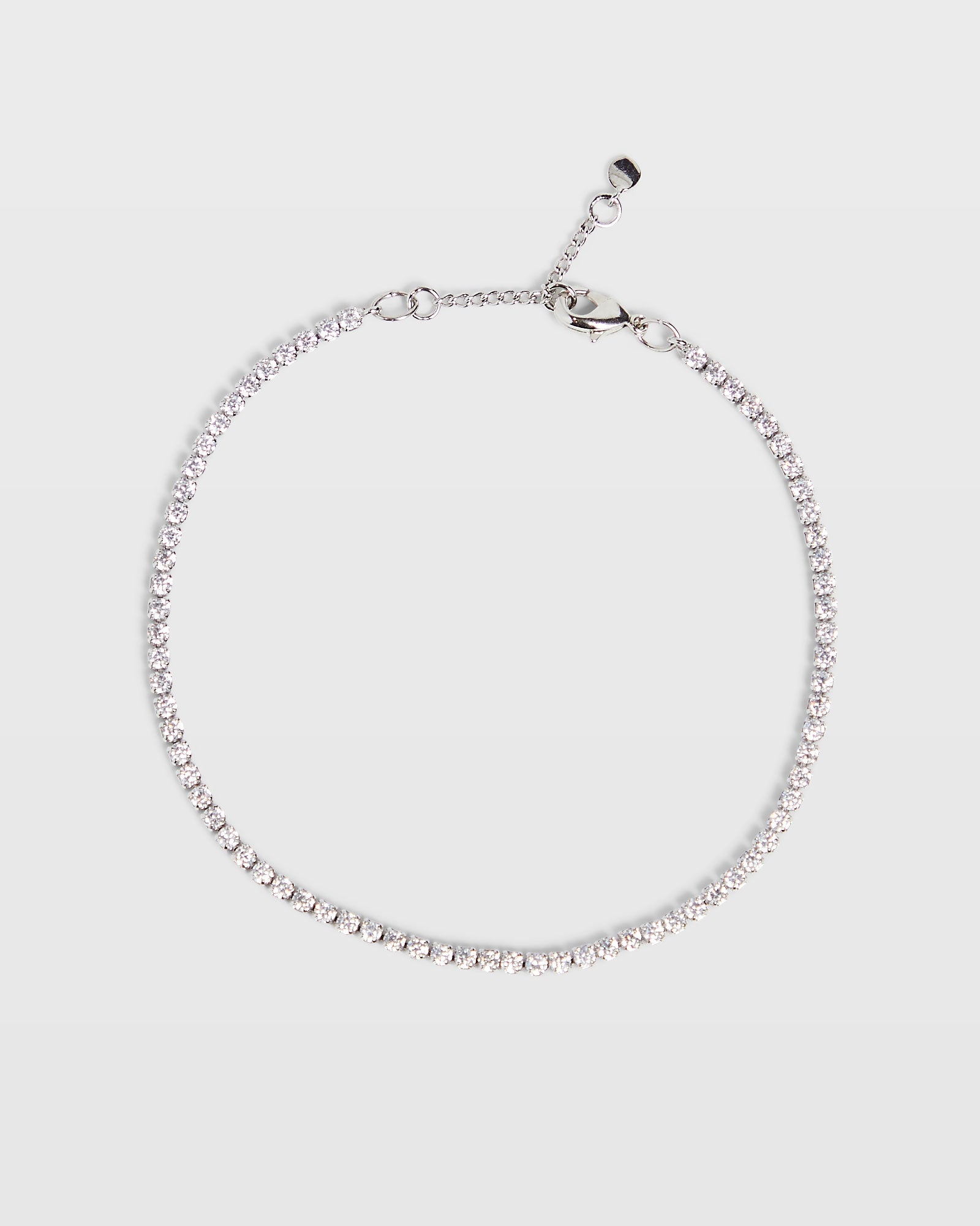CLUB MONACO - Slim Tennis Bracelet - Silver