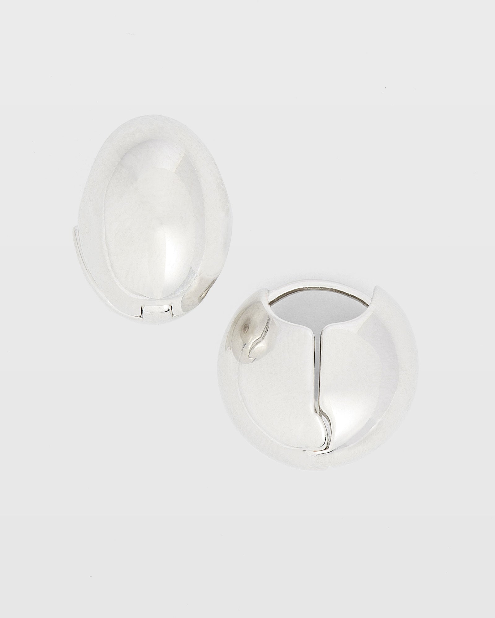 CLUB MONACO - Round Hoop Earrings - Silver