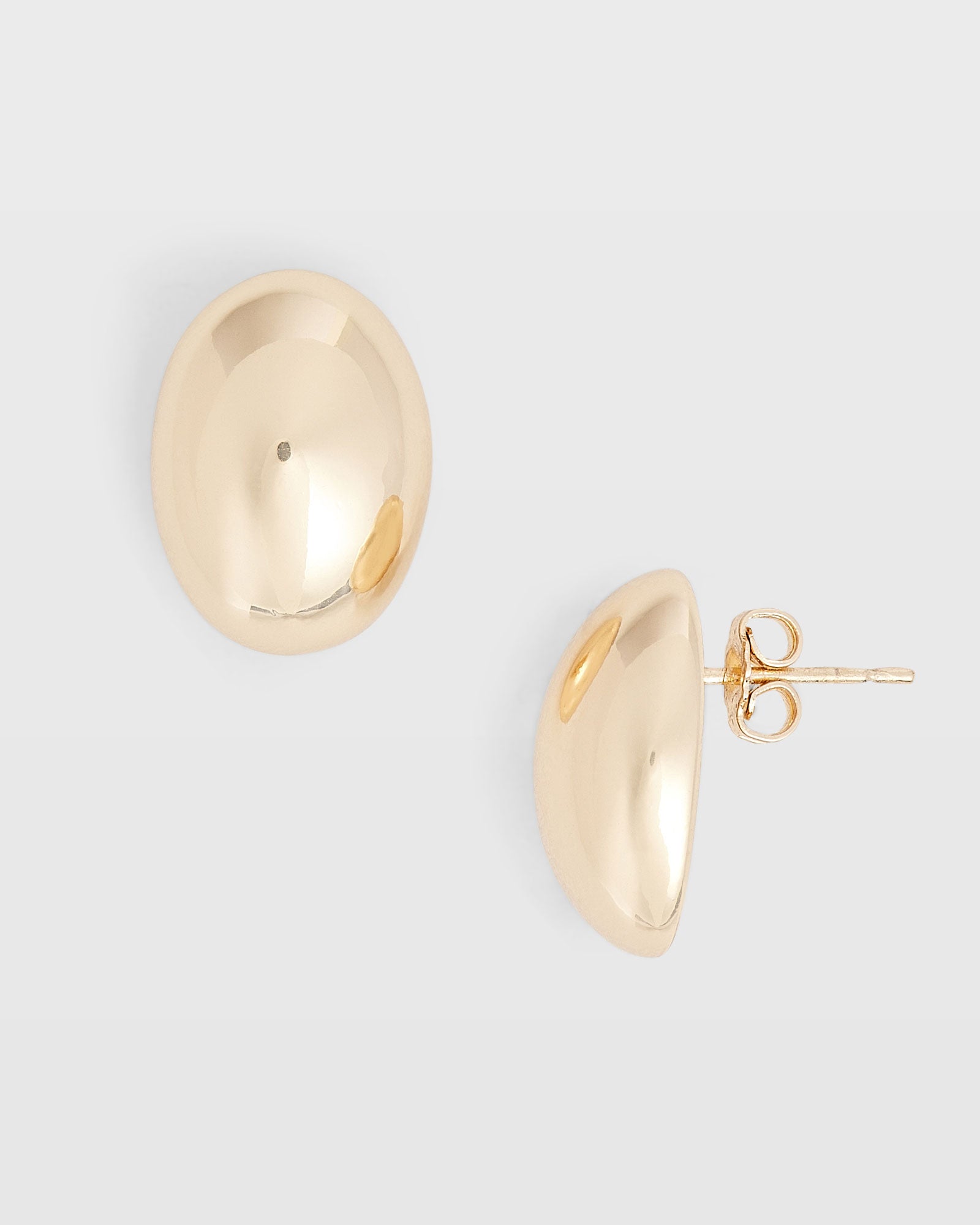 CLUB MONACO - Oval Domed Stud Earrings - Or