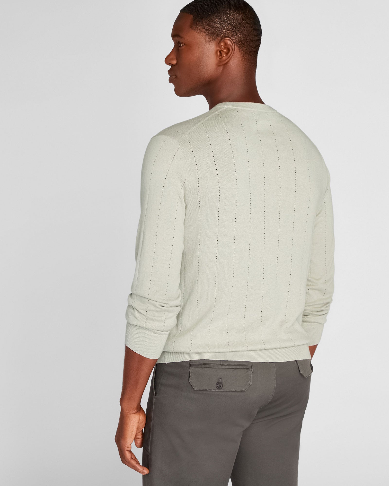 CLUB MONACO - Cotton Silk Crewneck - Sage