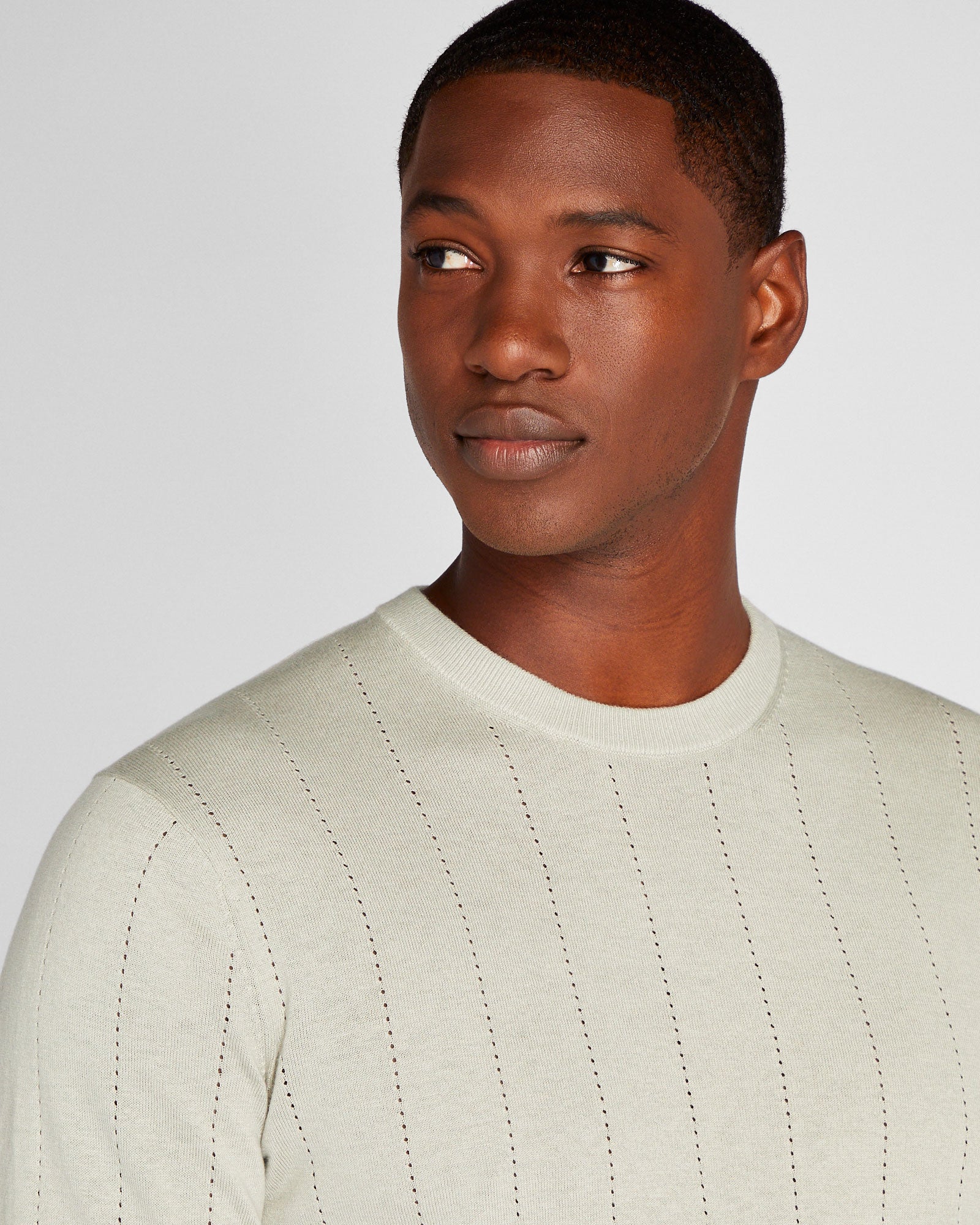 CLUB MONACO - Cotton Silk Crewneck - Sage