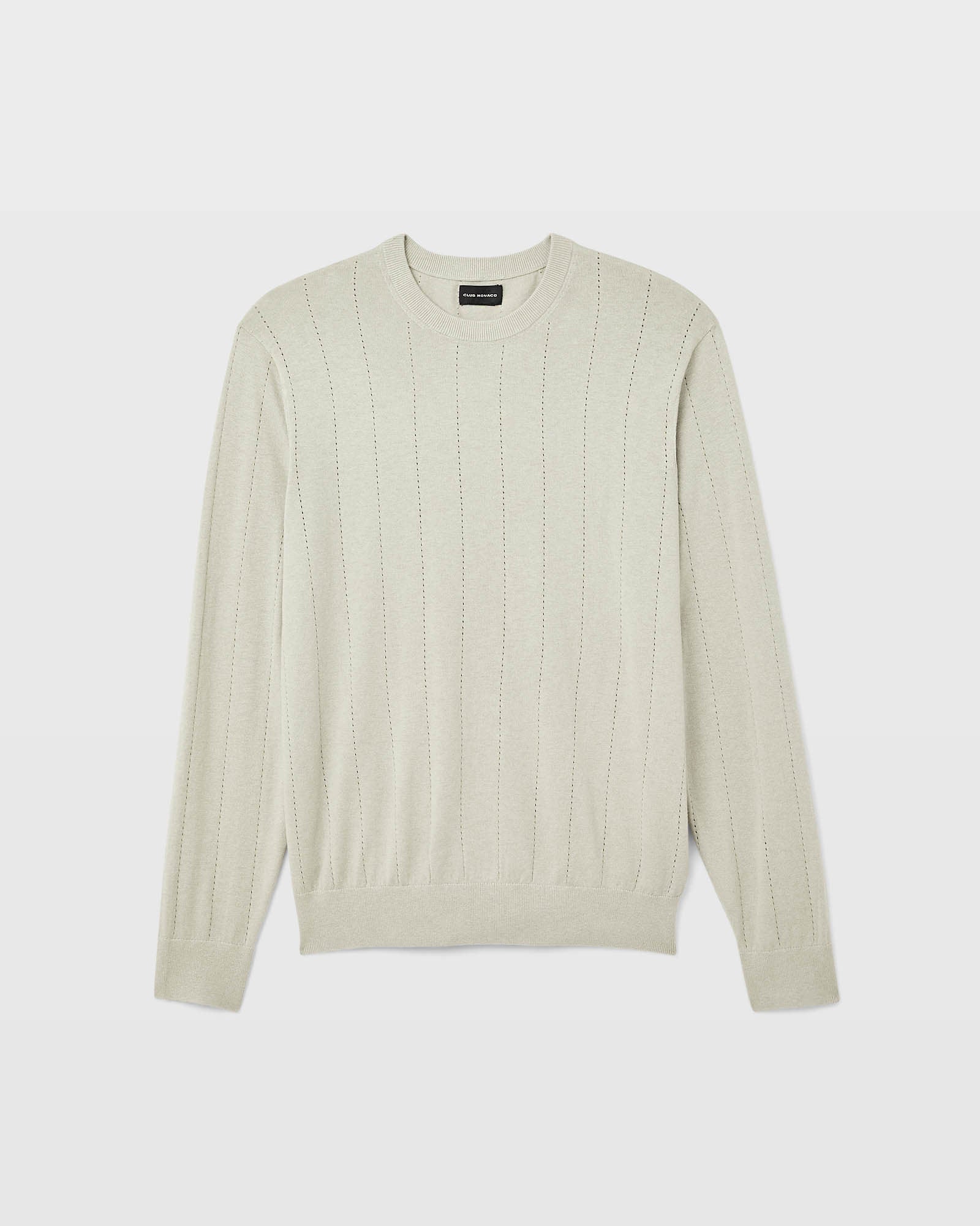 CLUB MONACO - Cotton Silk Crewneck - Sage