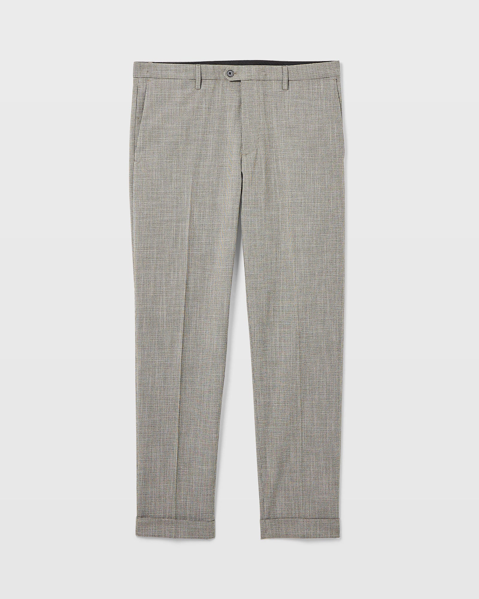 CLUB MONACO - Pantalon micro pied-de-poule Sutton - Mélange De Brun