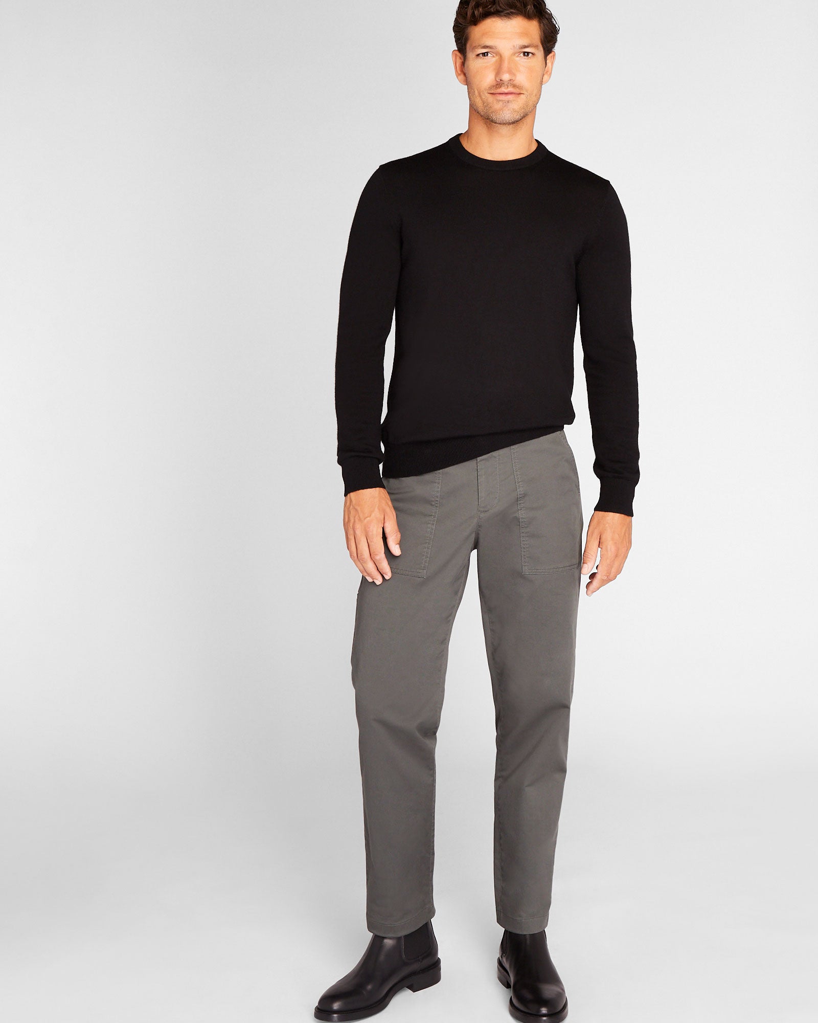 CLUB MONACO - Merino Crewneck - Black