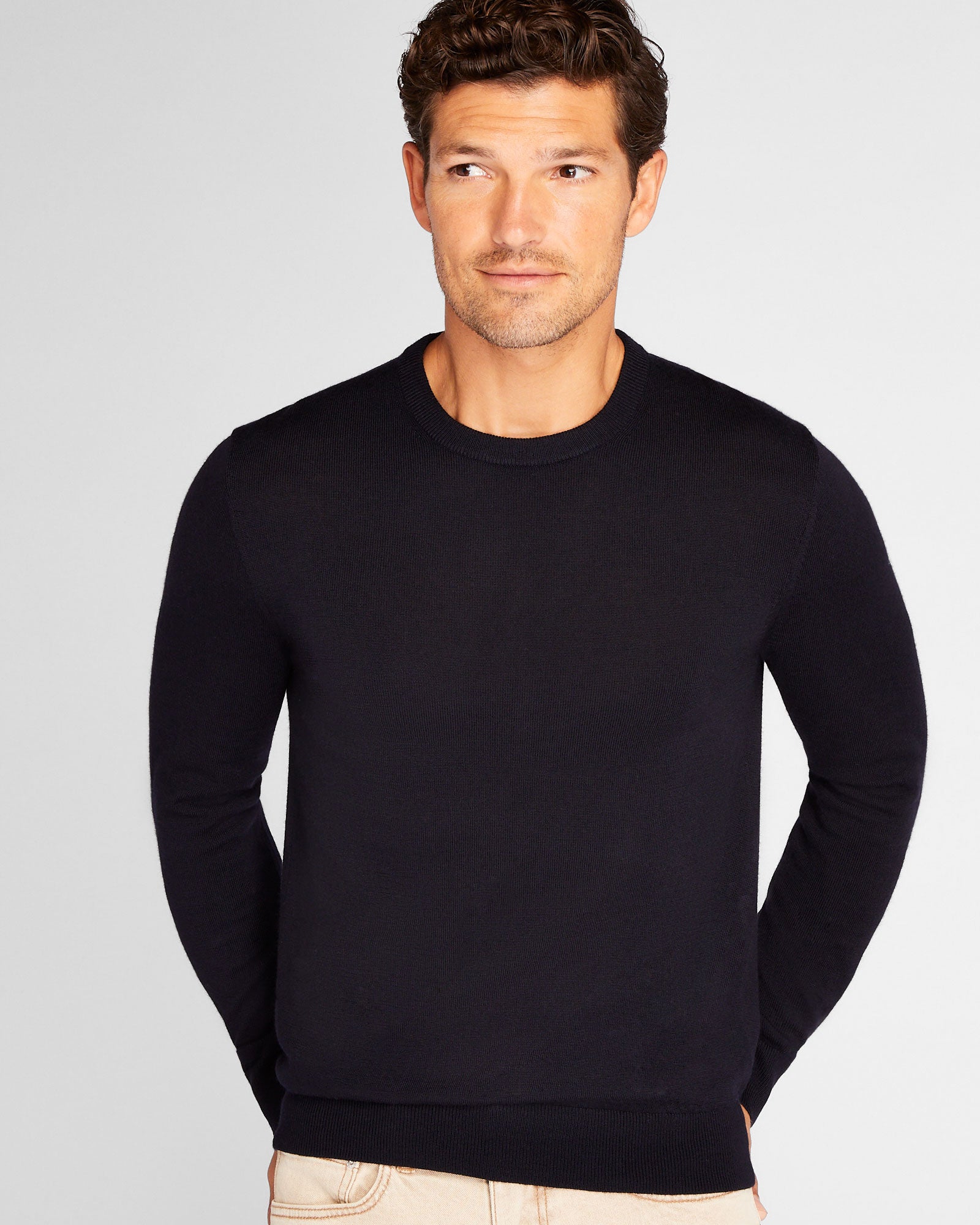 CLUB MONACO - Merino Crewneck - Navy