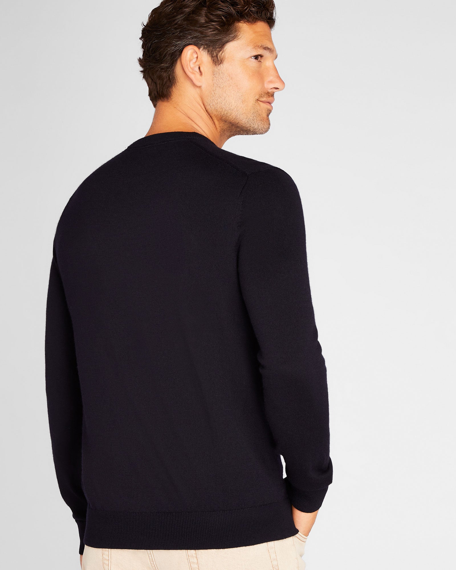 CLUB MONACO - Merino Crewneck - Navy