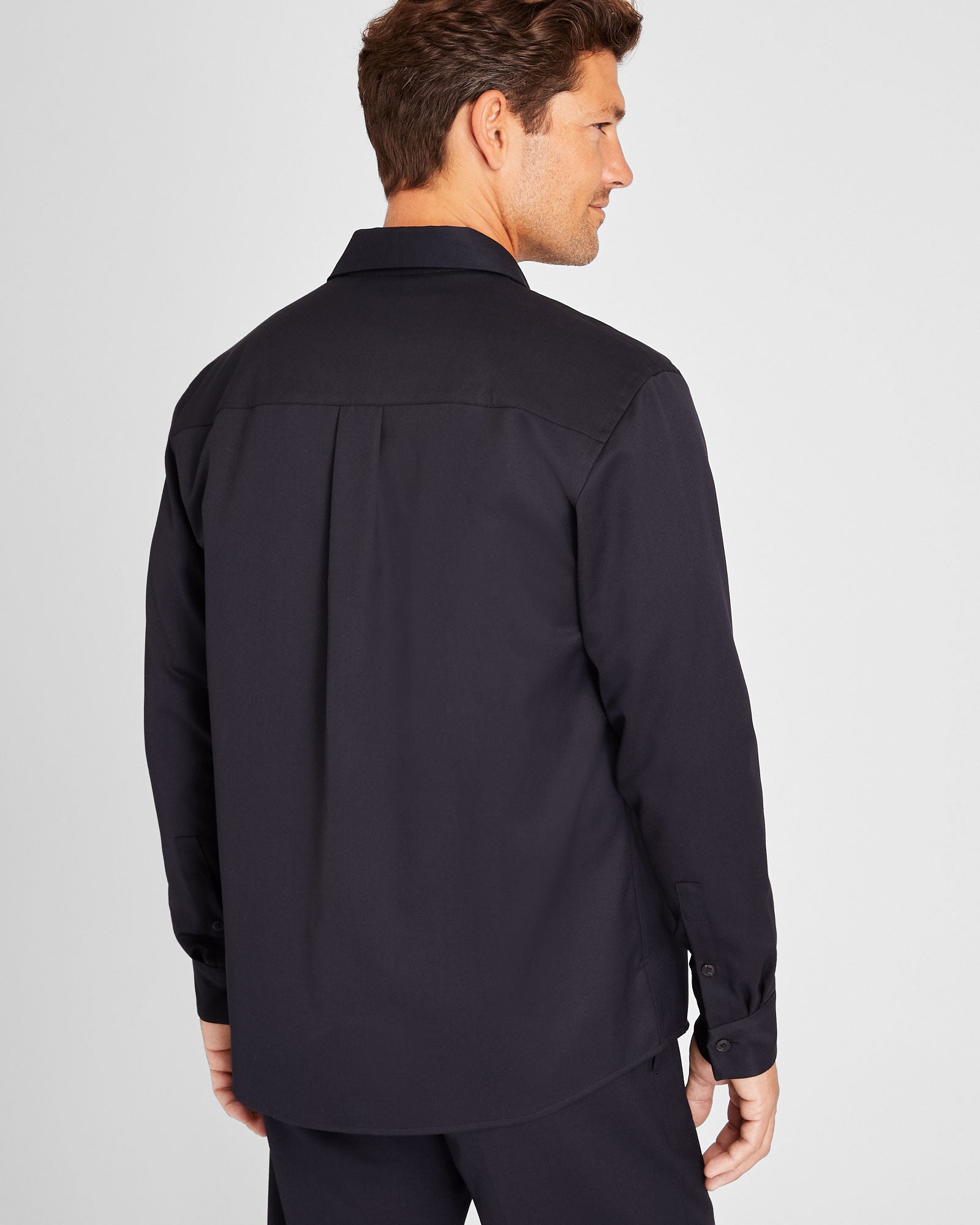CLUB MONACO - Chemise en laine raffinée - Marine