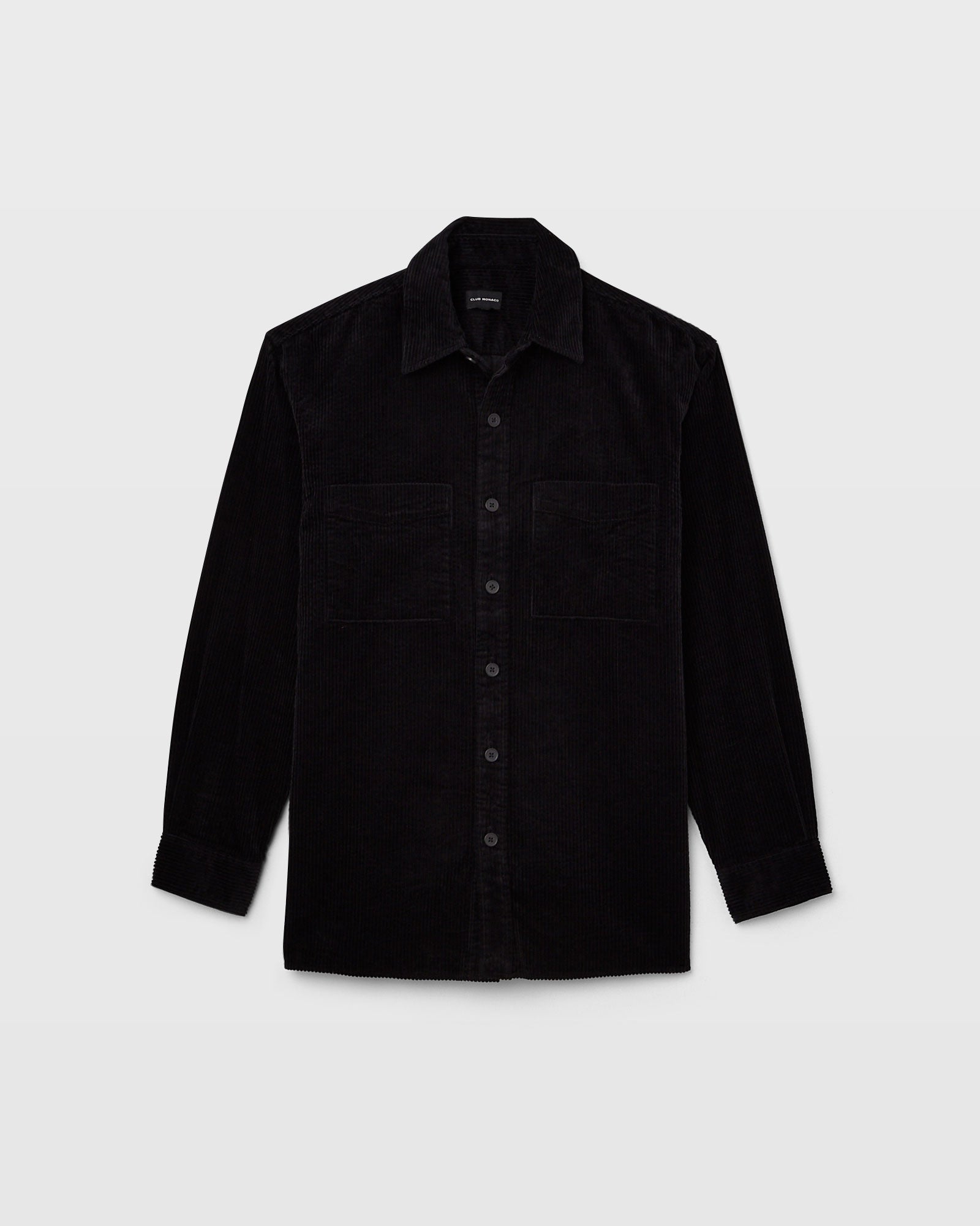 CLUB MONACO - Wide Wale Corduroy Shirt - Black