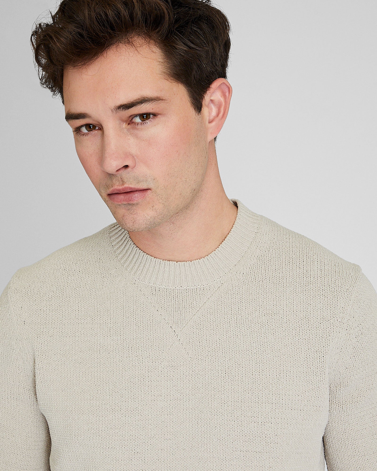 CLUB MONACO - Statement Crew Sweater - Beige