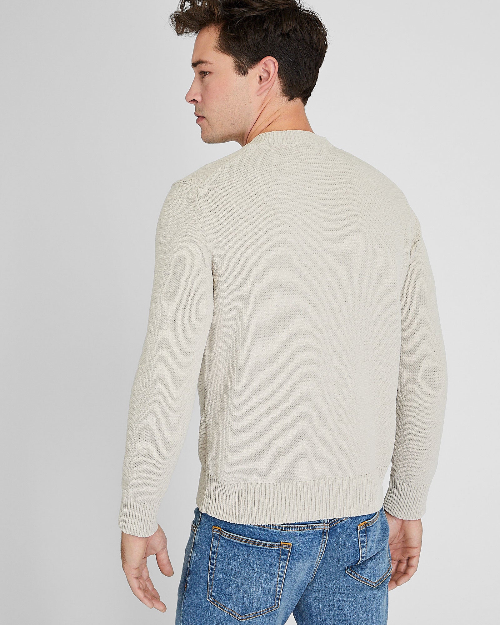 CLUB MONACO - Statement Crew Sweater - Beige