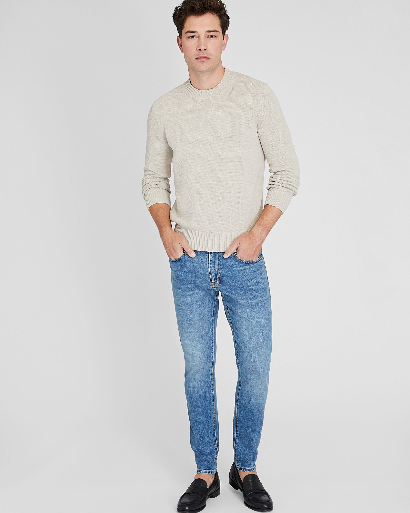 CLUB MONACO - Statement Crew Sweater - Beige