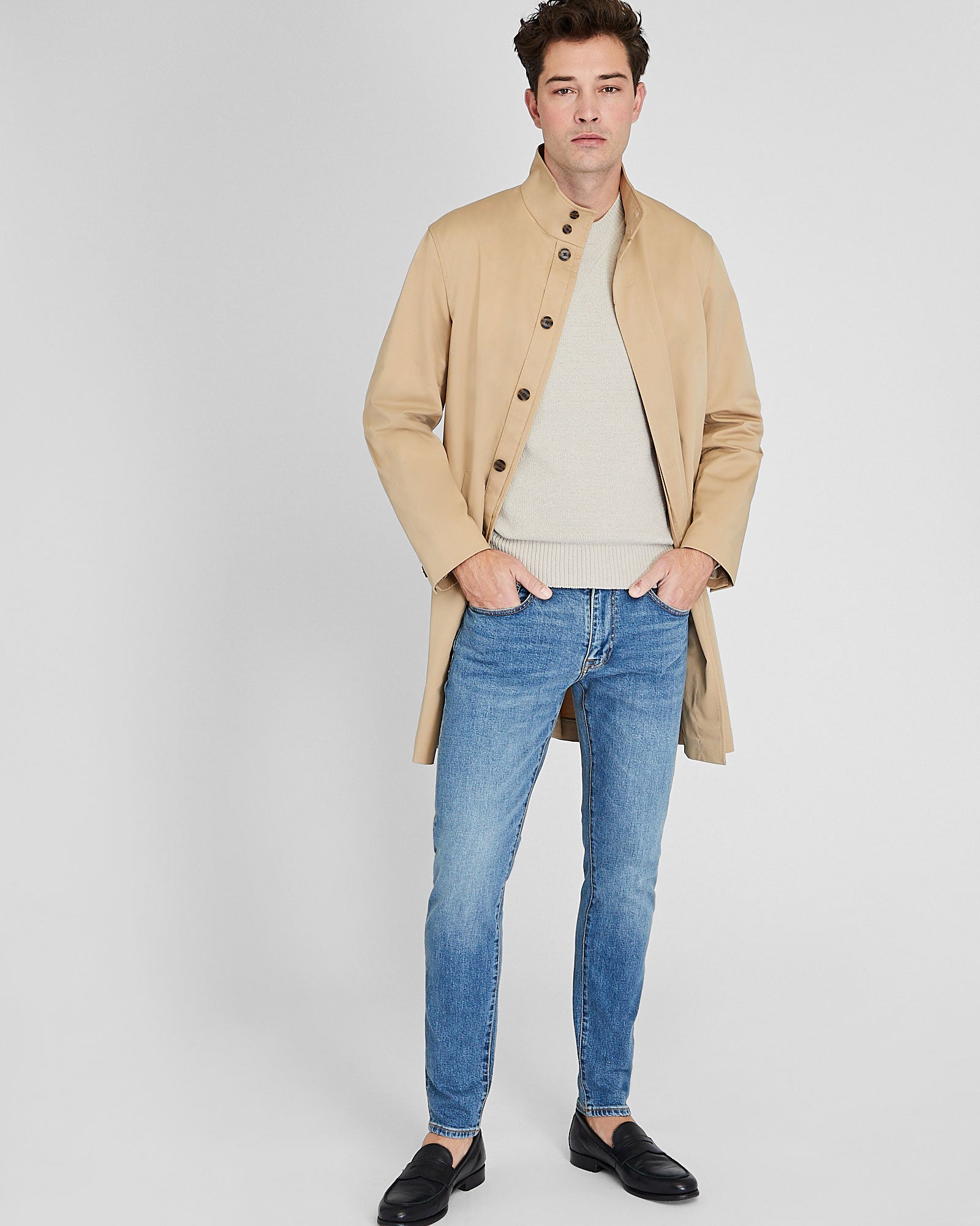 CLUB MONACO - Statement Crew Sweater - Beige