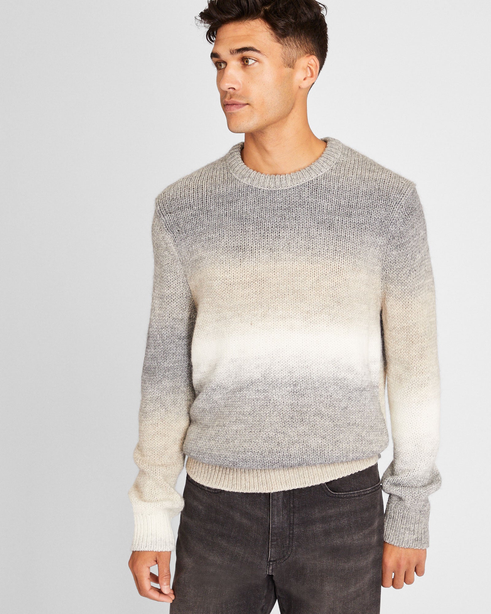 CLUB MONACO - Ombré Crewneck - Grey Mix