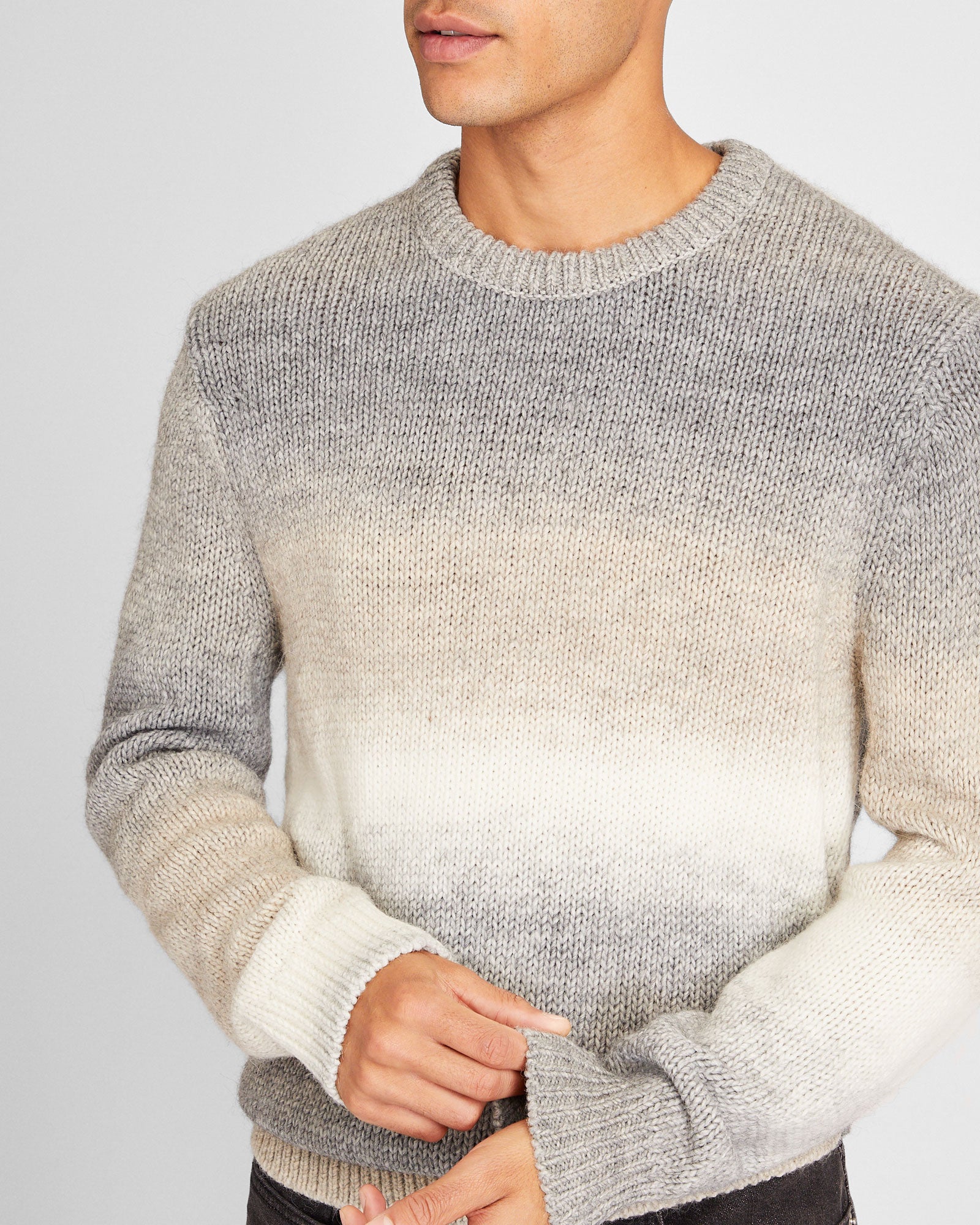 CLUB MONACO - Ombré Crewneck - Grey Mix