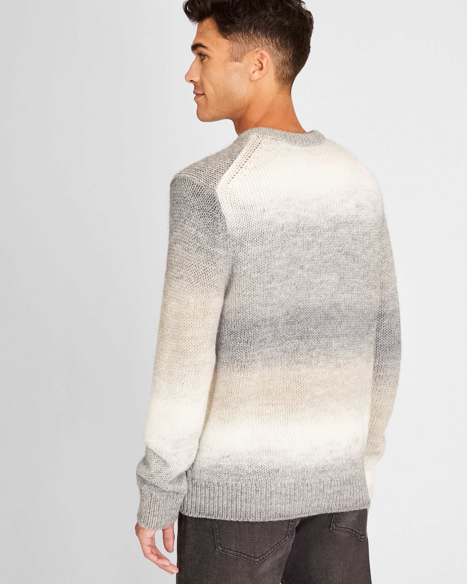 CLUB MONACO - Ombré Crewneck - Grey Mix