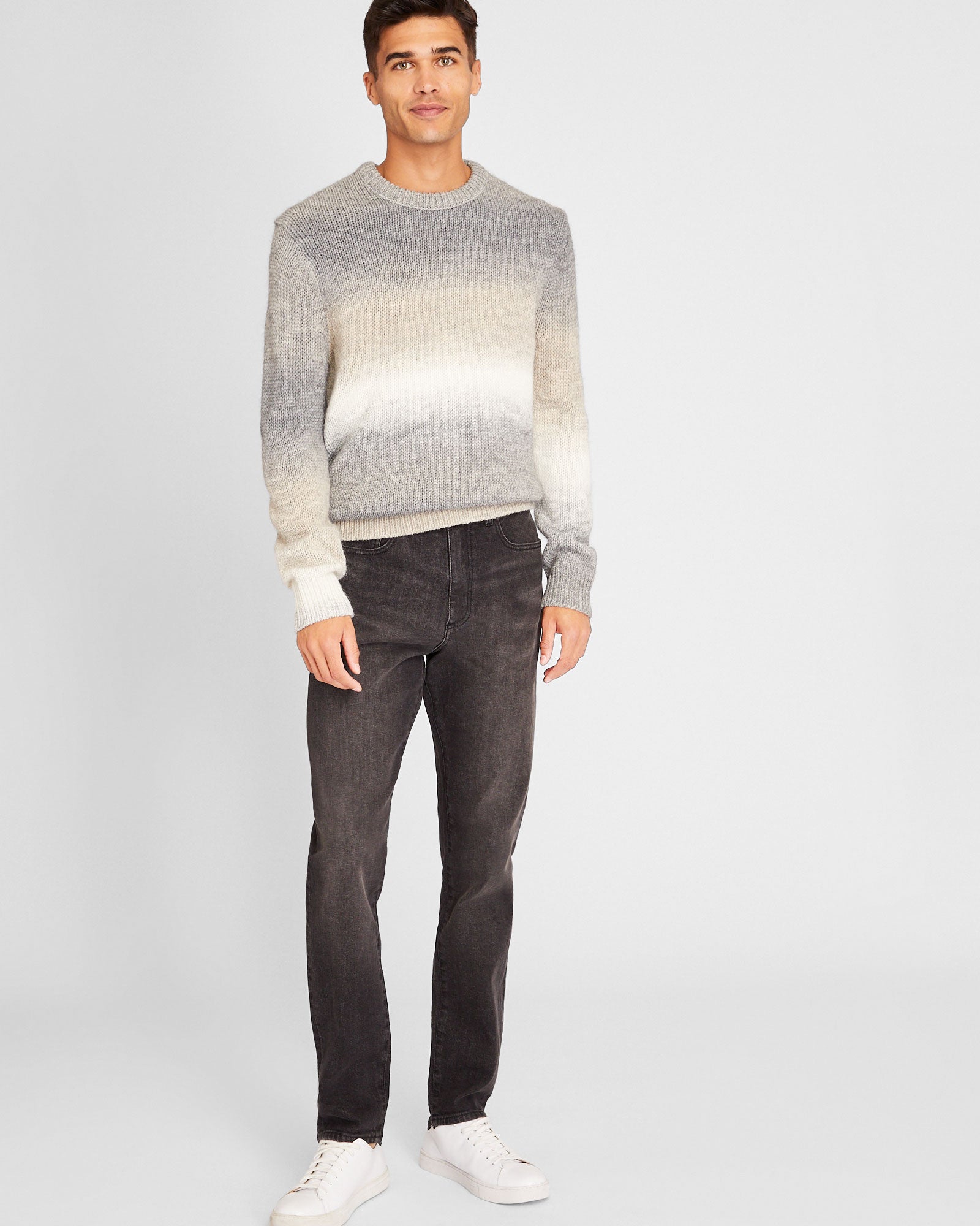 CLUB MONACO - Ombré Crewneck - Grey Mix