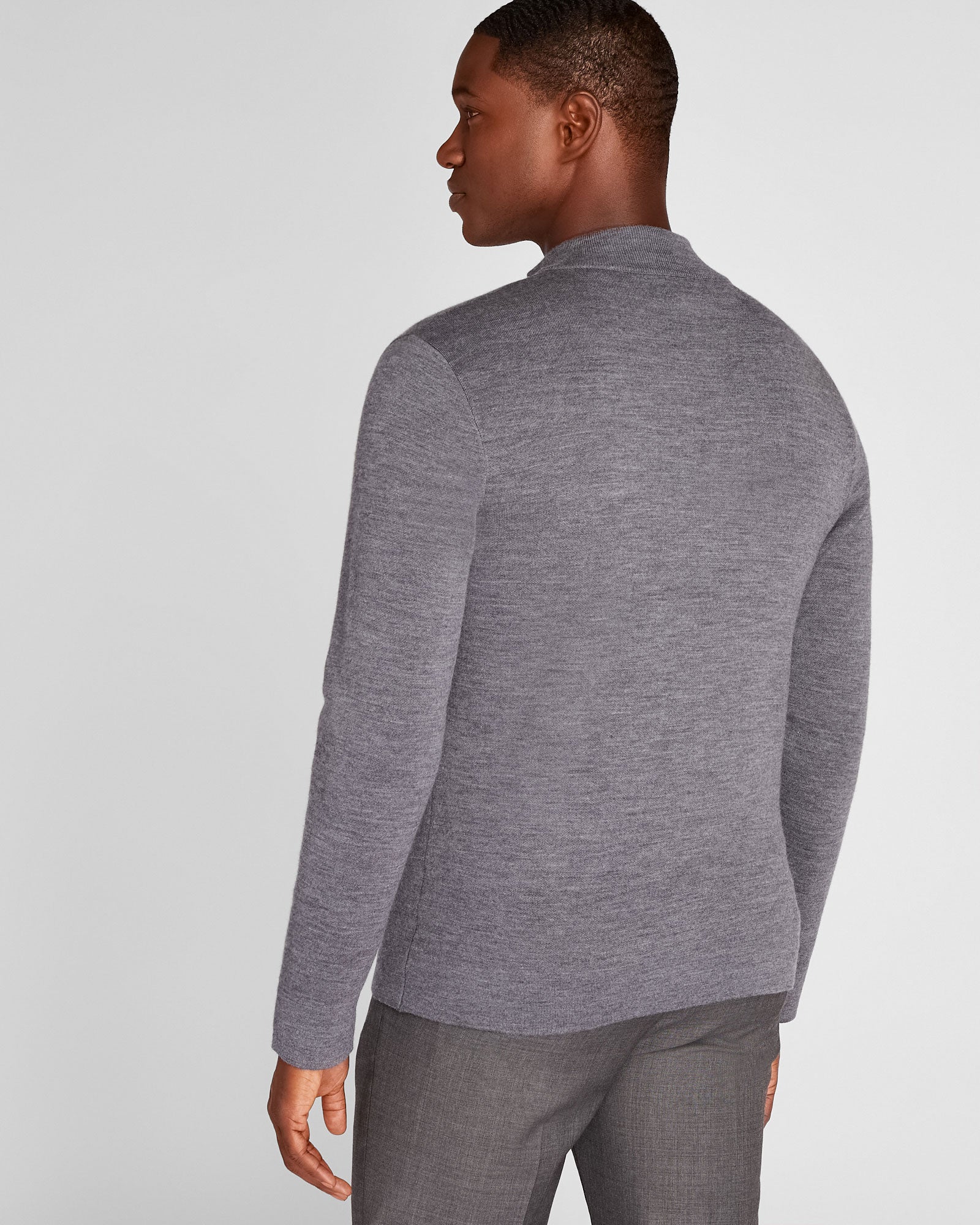 CLUB MONACO - Chandail double face à glissière - Anthracite