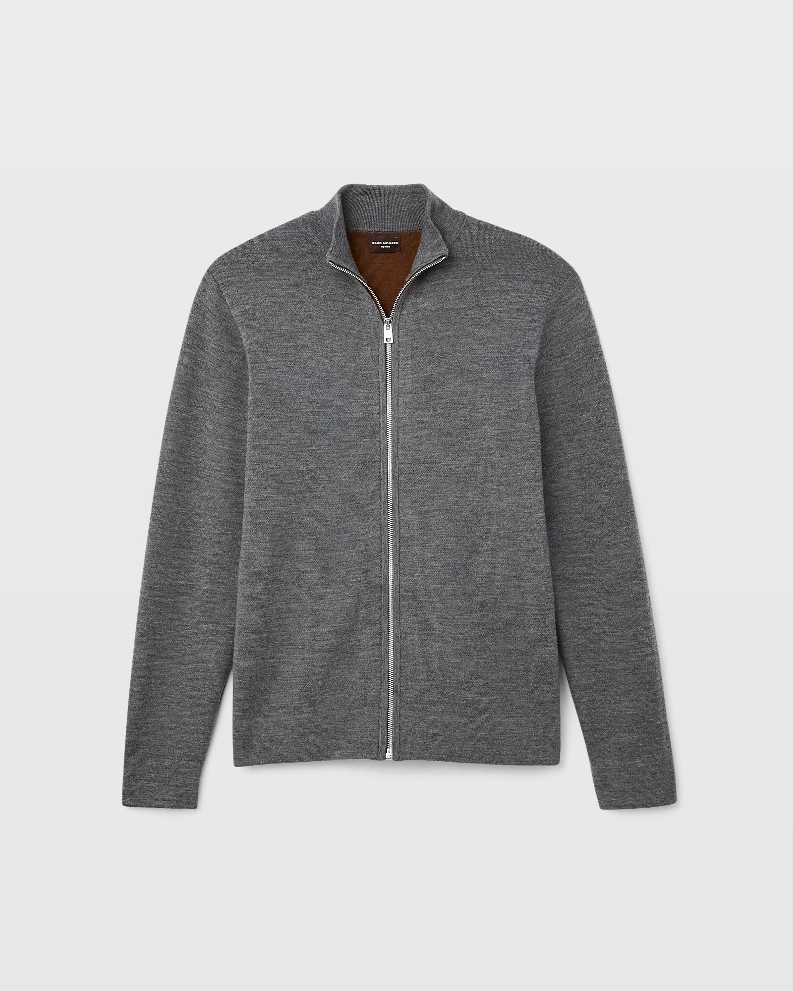 CLUB MONACO - Chandail double face à glissière - Anthracite