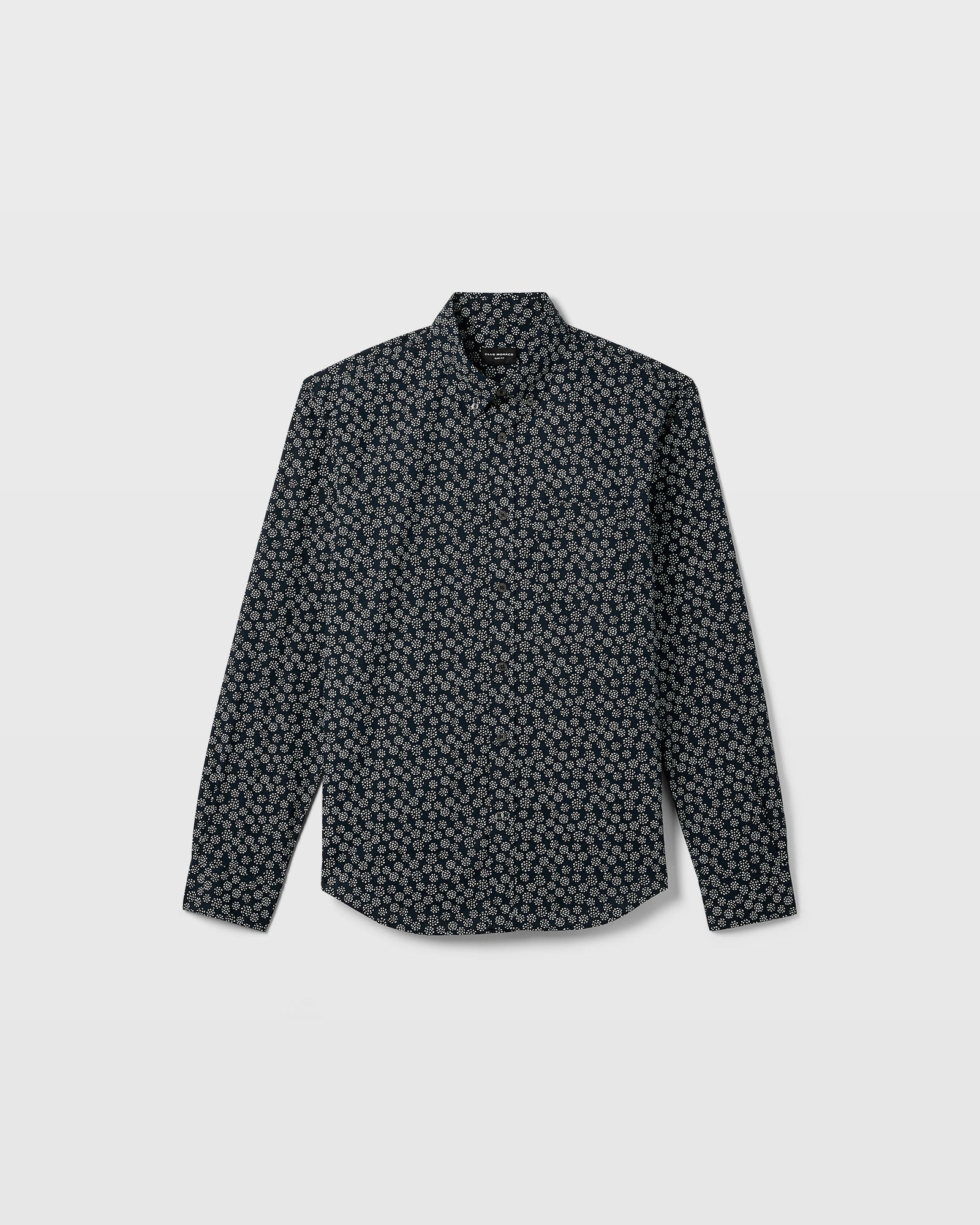 CLUB MONACO - Chemise en lin motif à pois - Multi