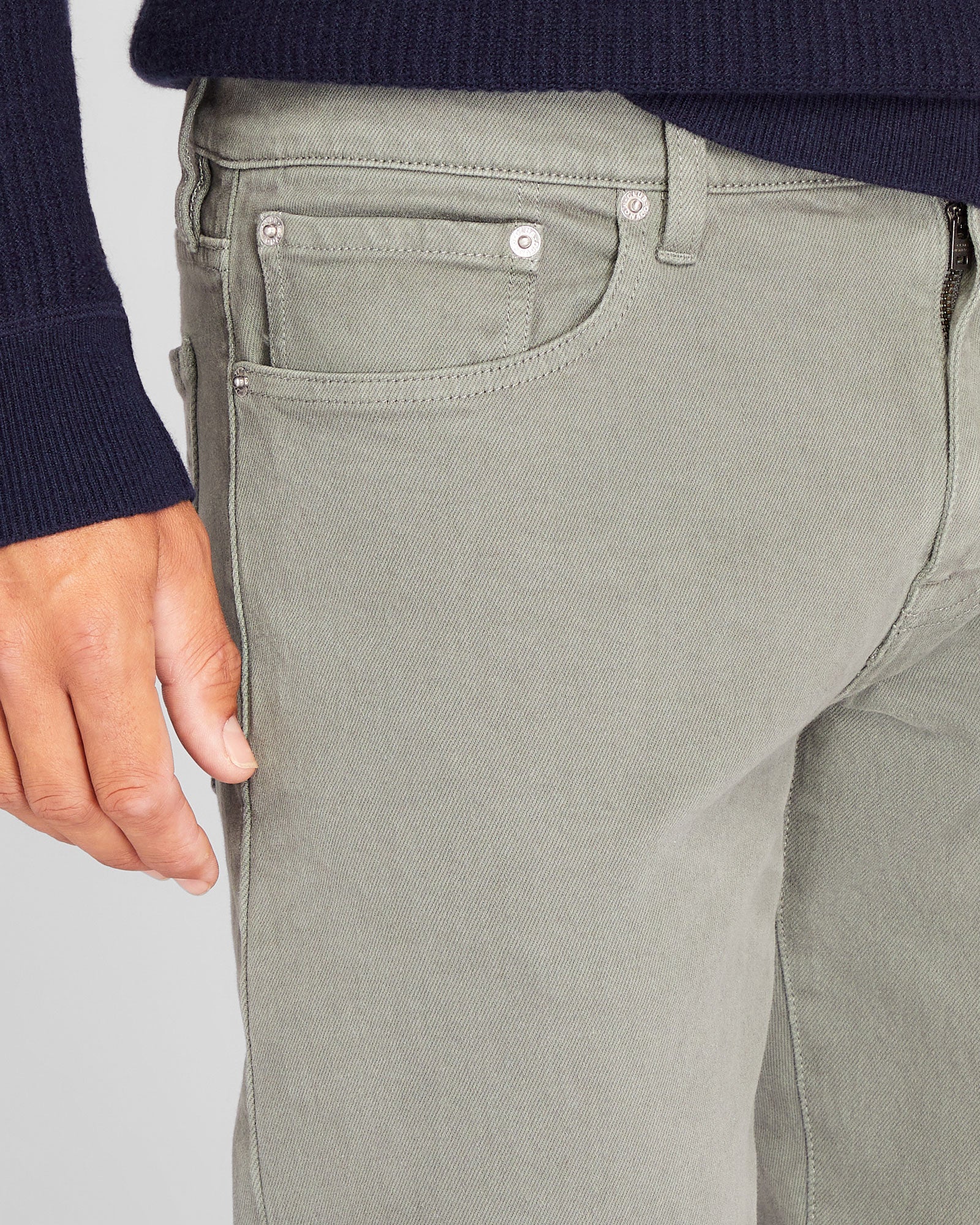 CLUB MONACO - Jean teint en pièce super étroit - Gris moyen