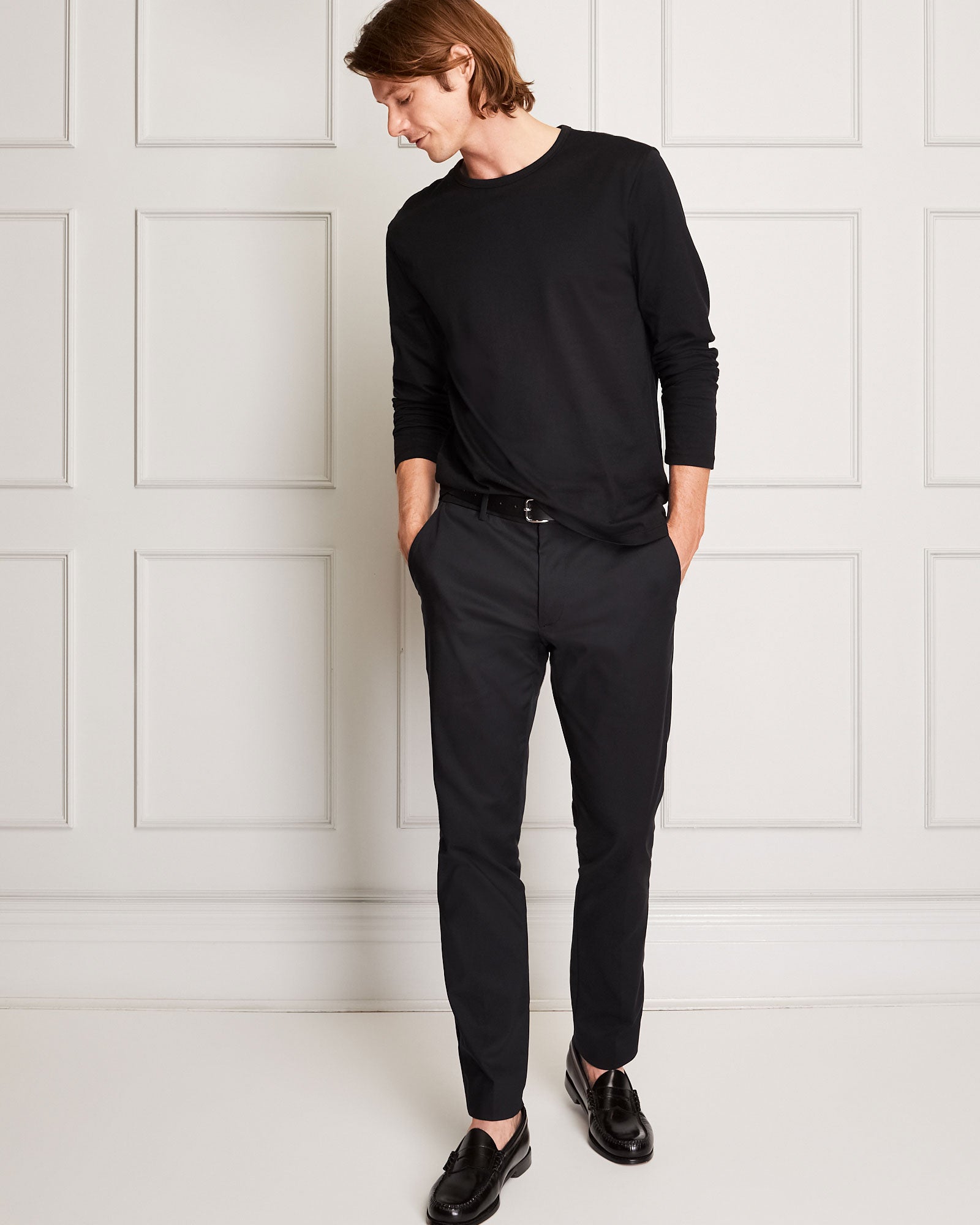 CLUB MONACO - T-shirt japonais à manches longues - Noir