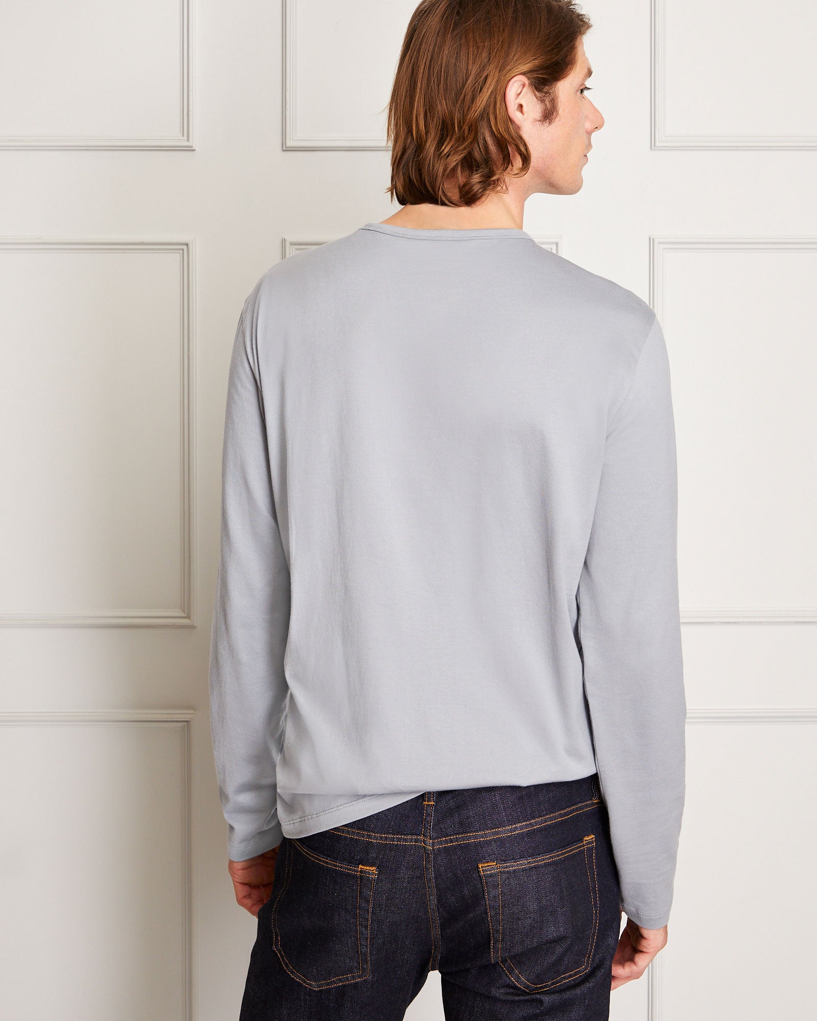 CLUB MONACO - Japanese Long Sleeve Tee - Medium Grey