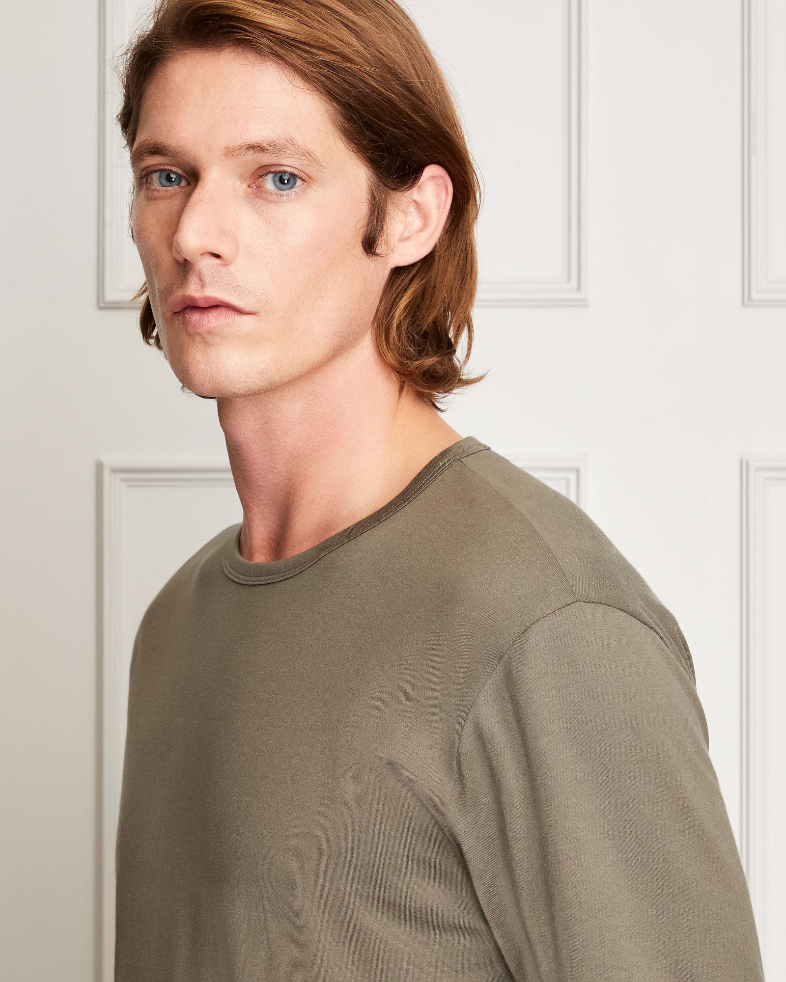 CLUB MONACO - Japanese Long Sleeve Tee - Dark Olive