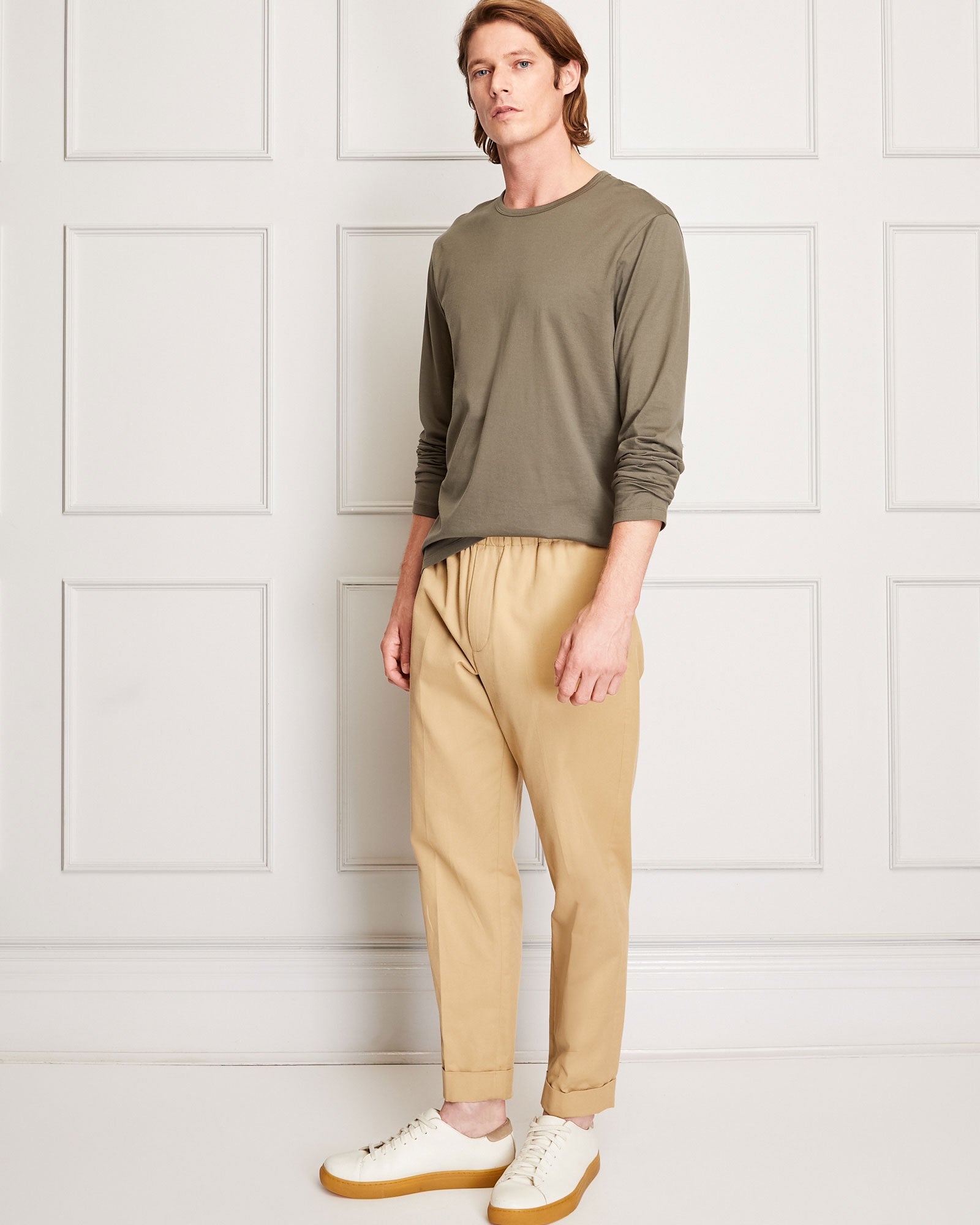 CLUB MONACO - Japanese Long Sleeve Tee - Dark Olive
