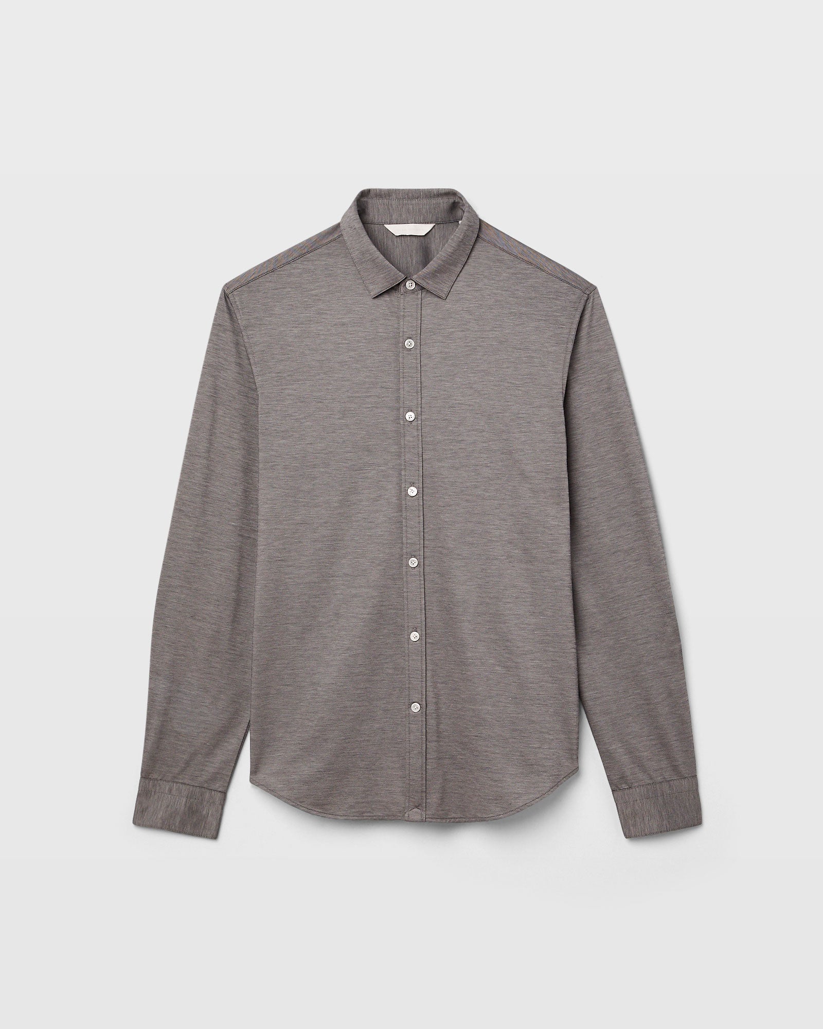 CLUB MONACO - Chemise en tricot japonais - Mélange Gris