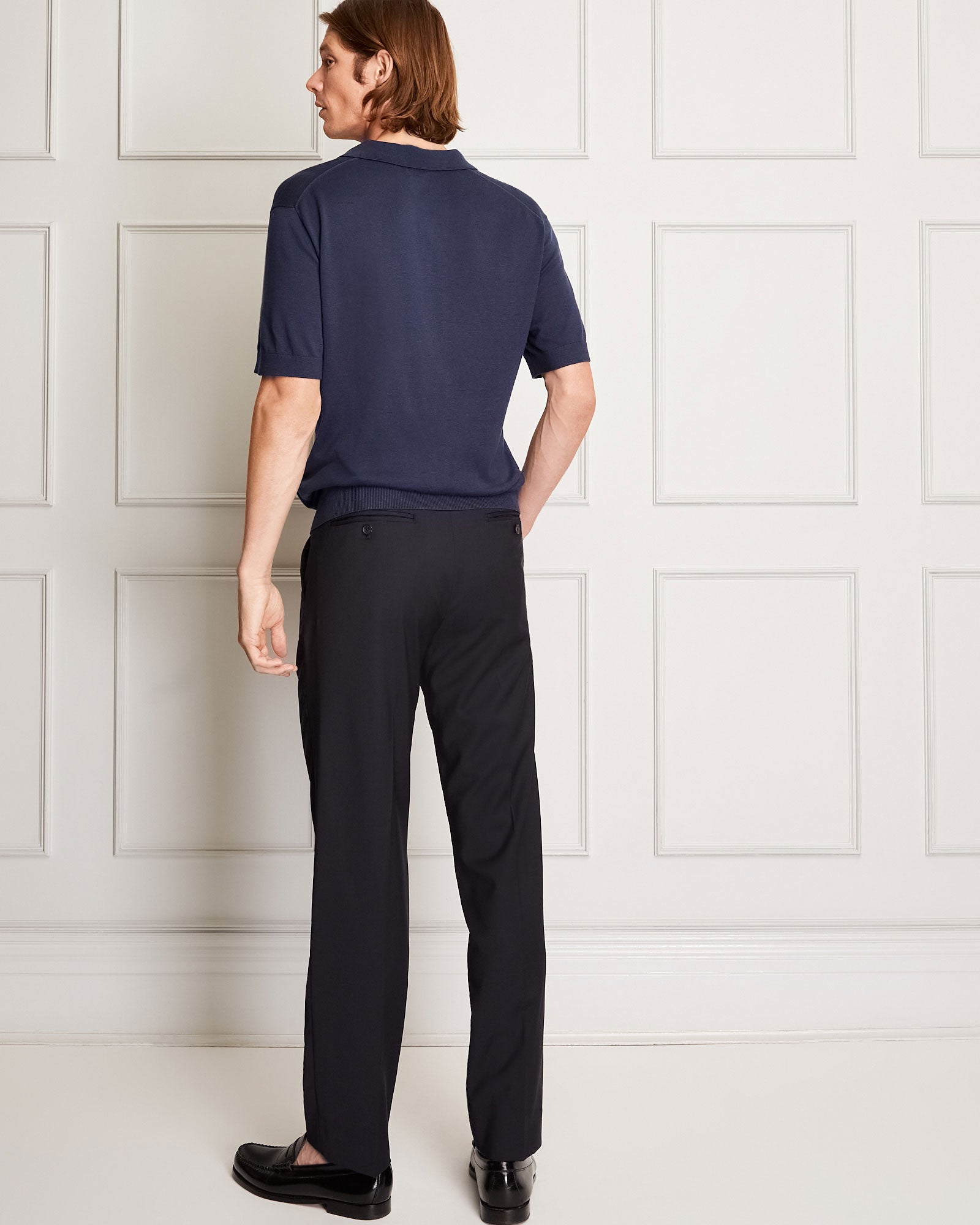CLUB MONACO - Marzotto Tapered Wool Trouser - Navy