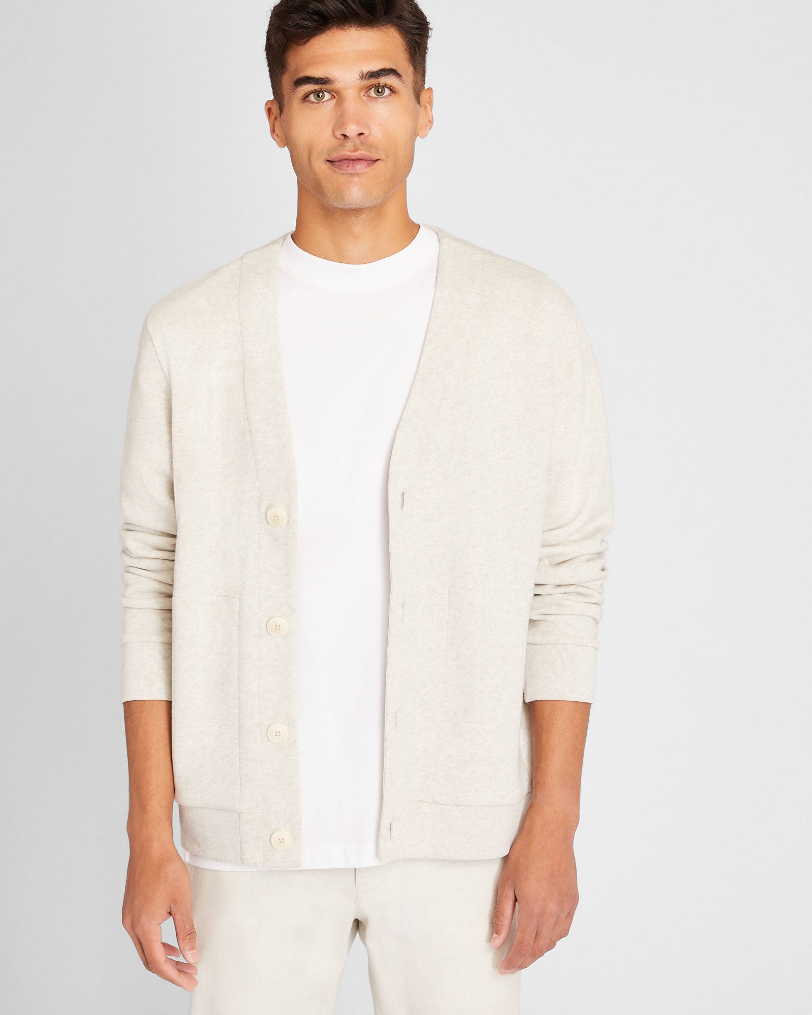 CLUB MONACO - Cardigan en tissu éponge - Gris