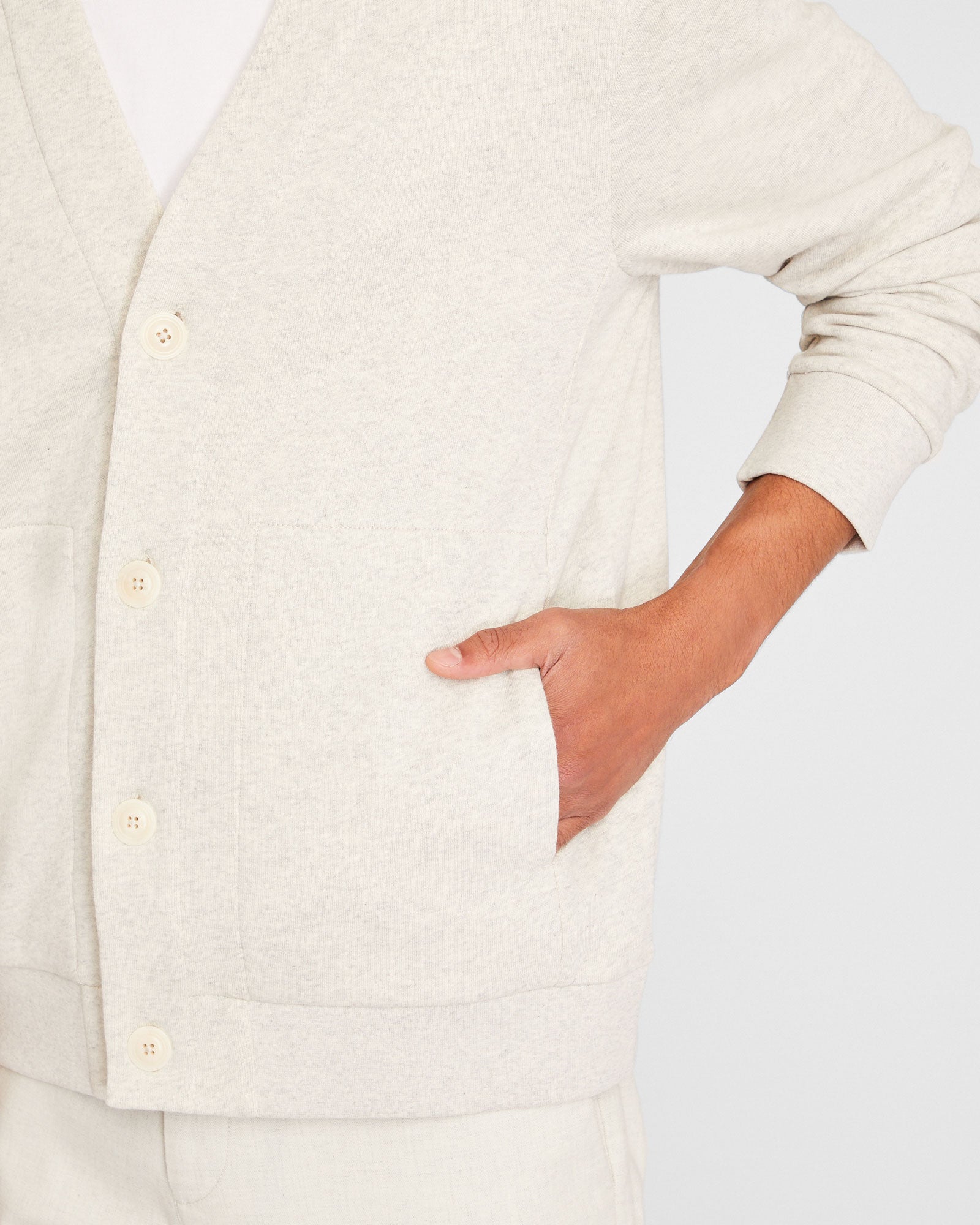 CLUB MONACO - Cardigan en tissu éponge - Gris