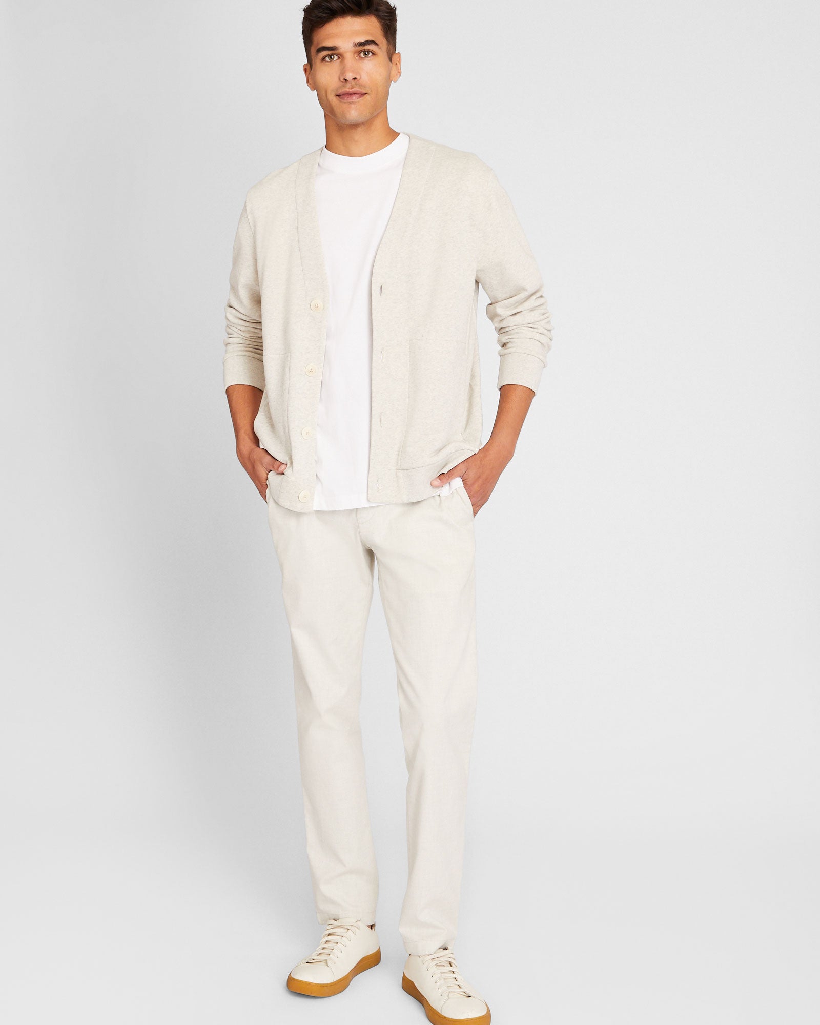 CLUB MONACO - Cardigan en tissu éponge - Gris