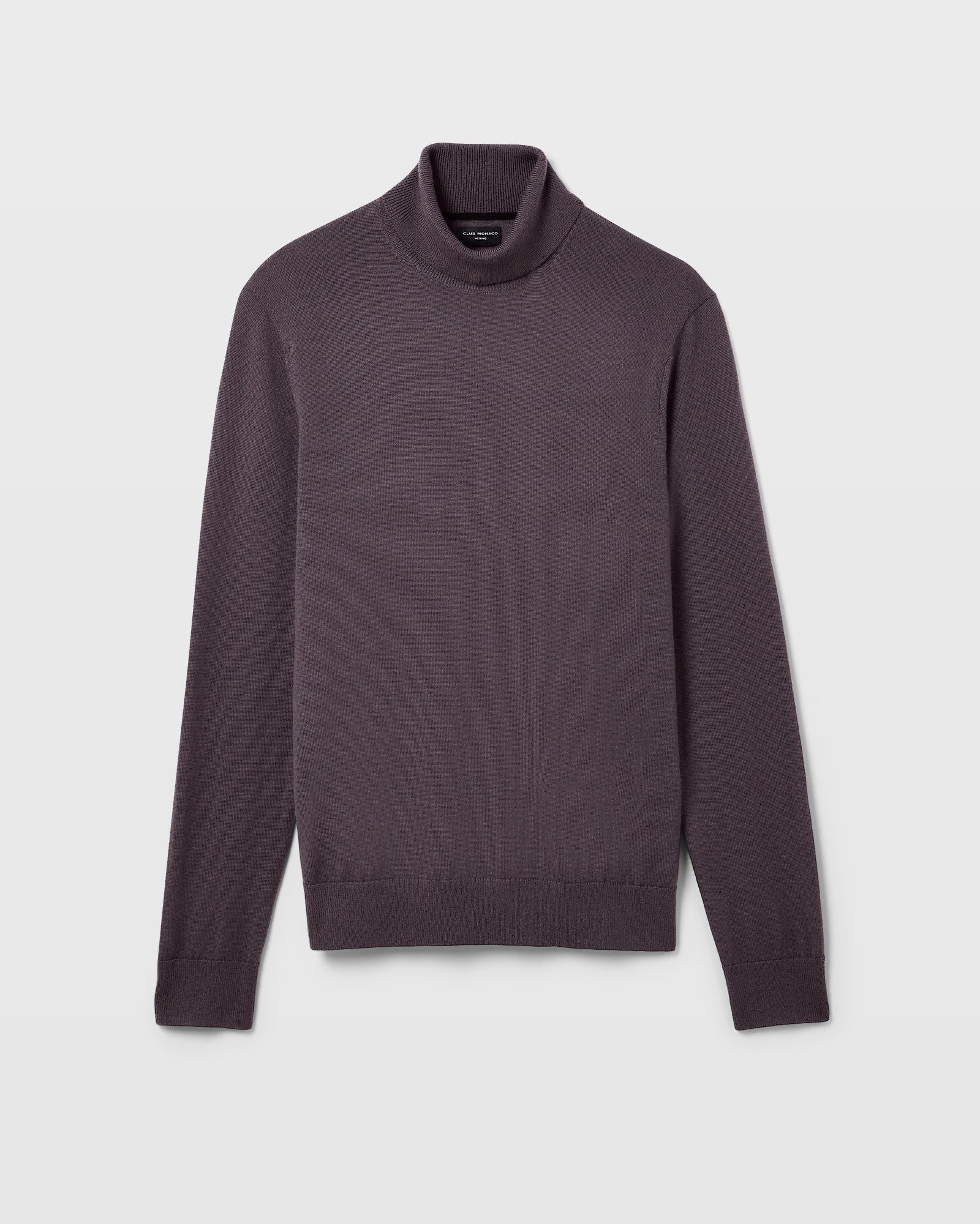 CLUB MONACO - Merino Wool Turtleneck - Dark Charcoal