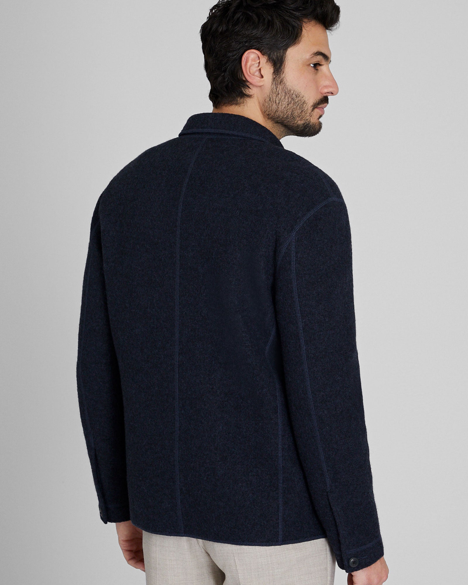 CLUB MONACO - Felted Chore Coat - Navy