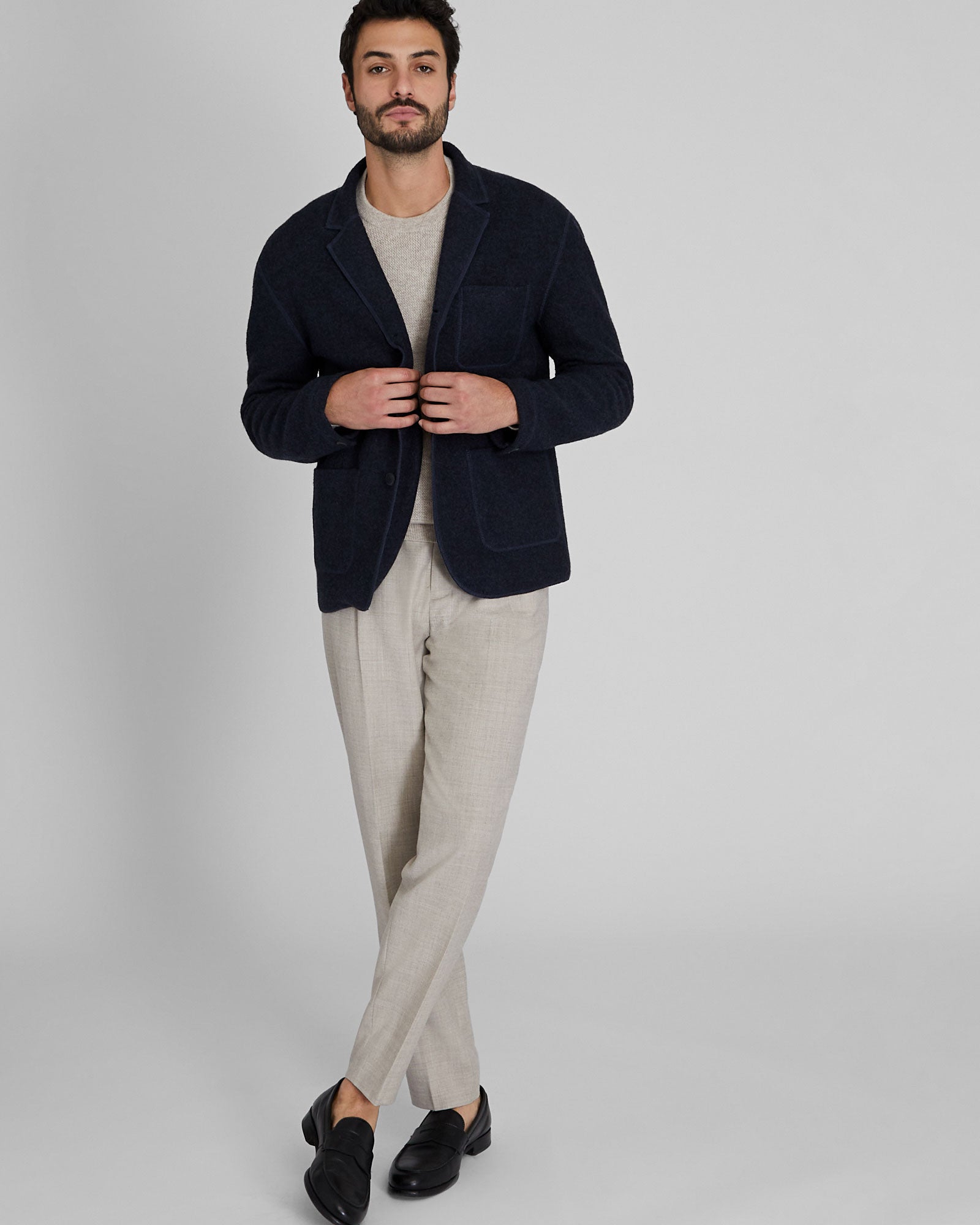 CLUB MONACO - Felted Chore Coat - Navy