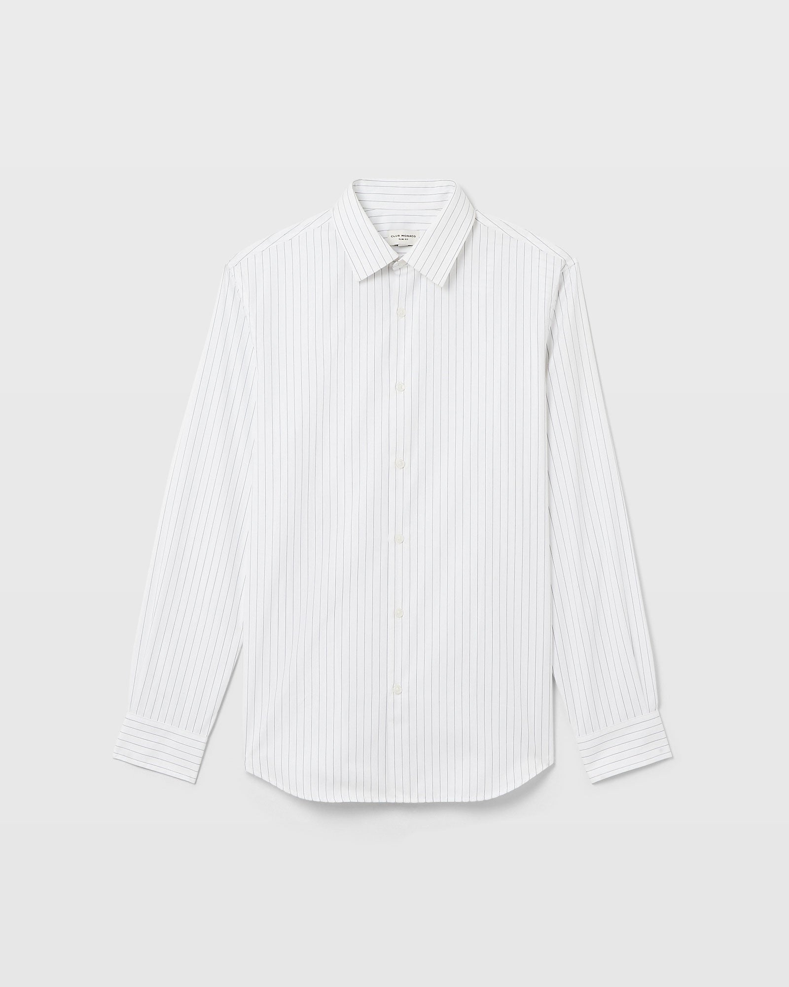 CLUB MONACO - Stripe Poplin Dress Shirt - White