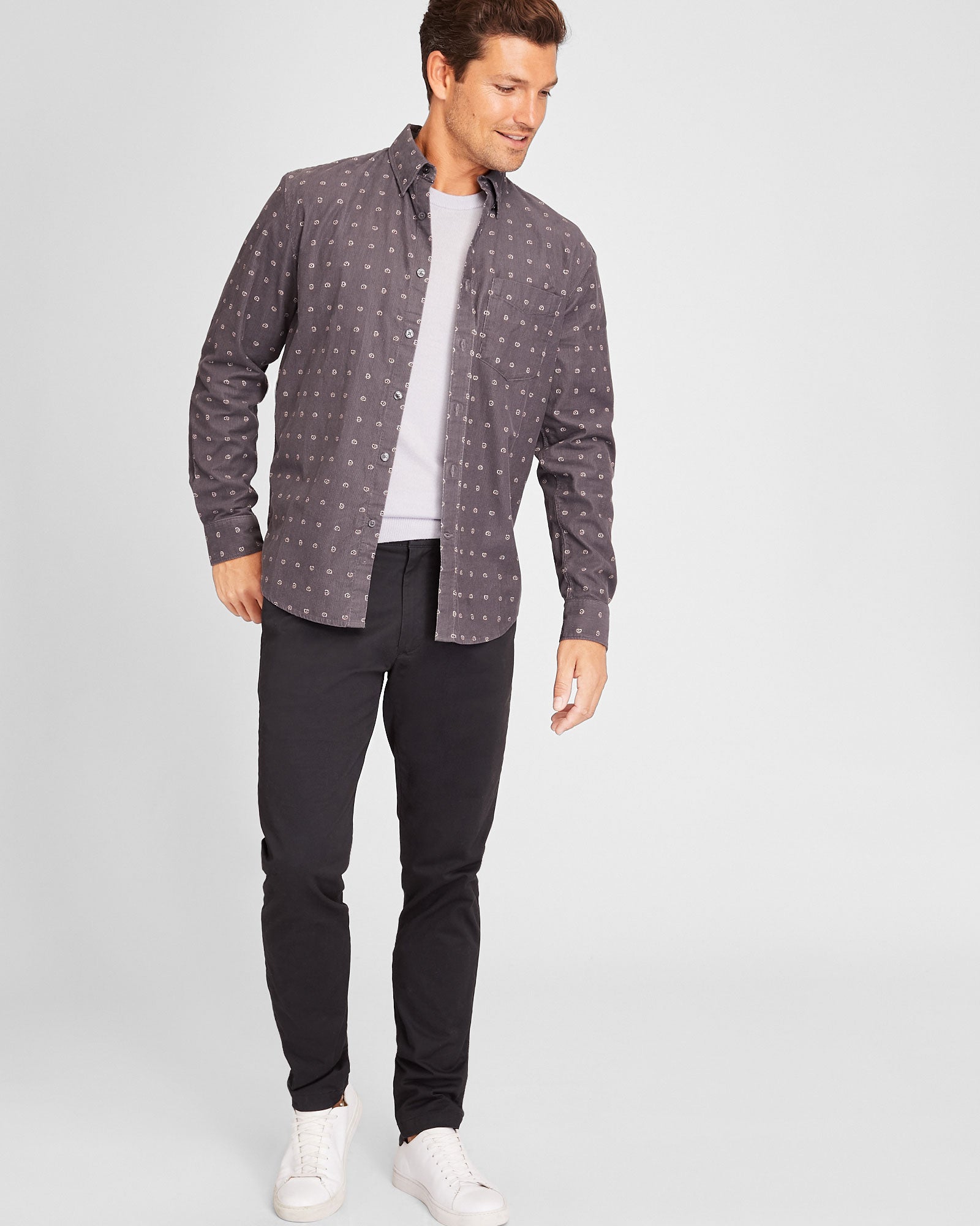 CLUB MONACO - Chemise en velours côtelé imprimée - Multi
